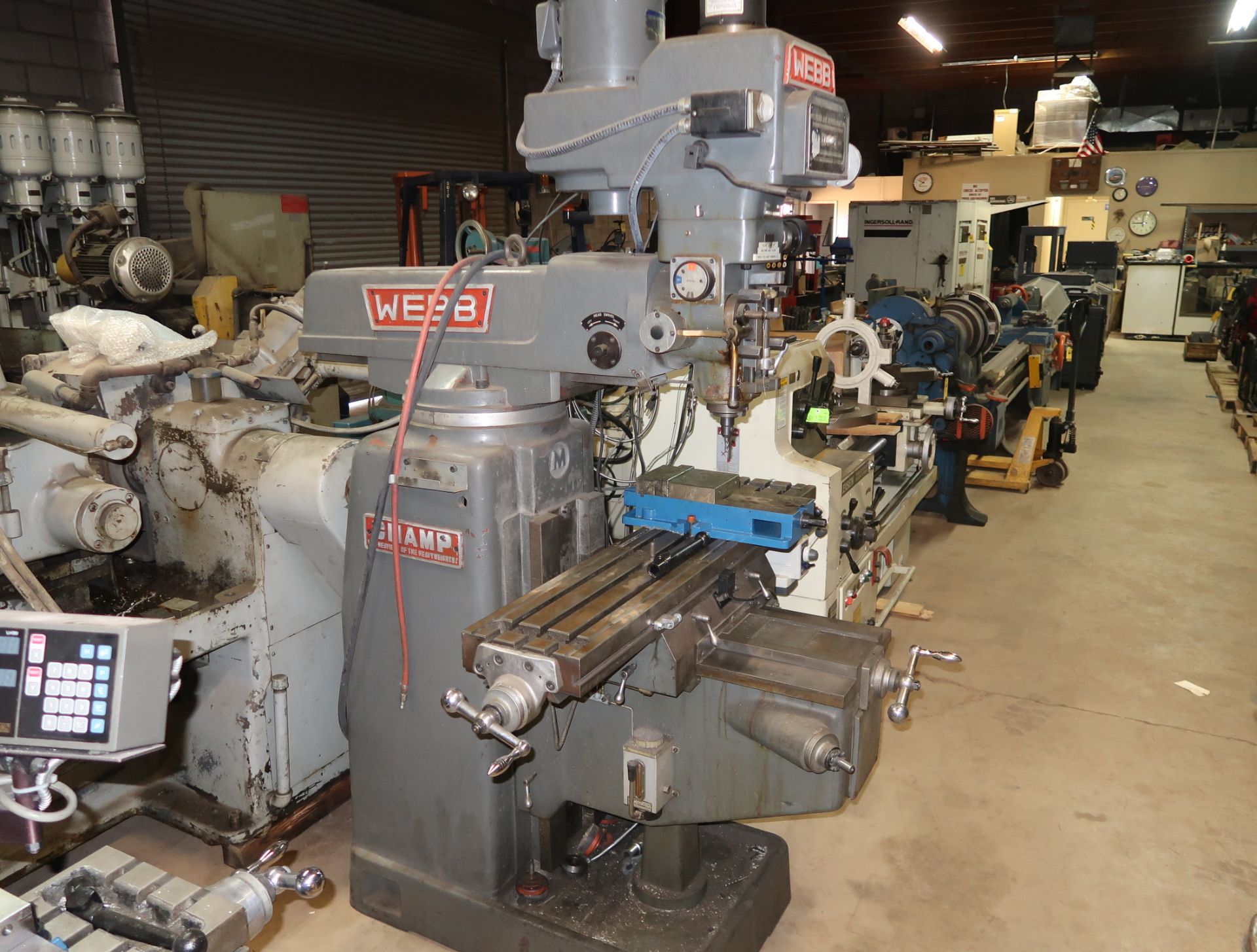 WEBB 5VK VERTICAL MILL W/2-AXIS DRO & MILL VISE, SN. 83479 - Image 4 of 5