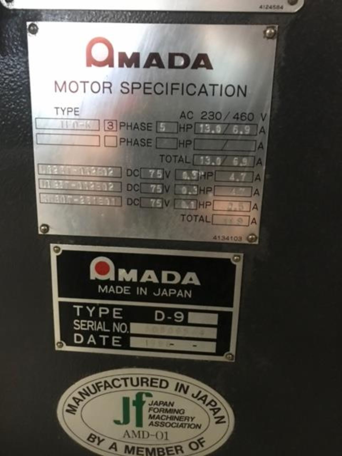 1998 AMADA MDL. RG-50 CNC 50-TON PRESS BRAKE, SN. 509564 (LOCATED AT C&M RIGGING, 1821 E. JACKSON - Image 8 of 9