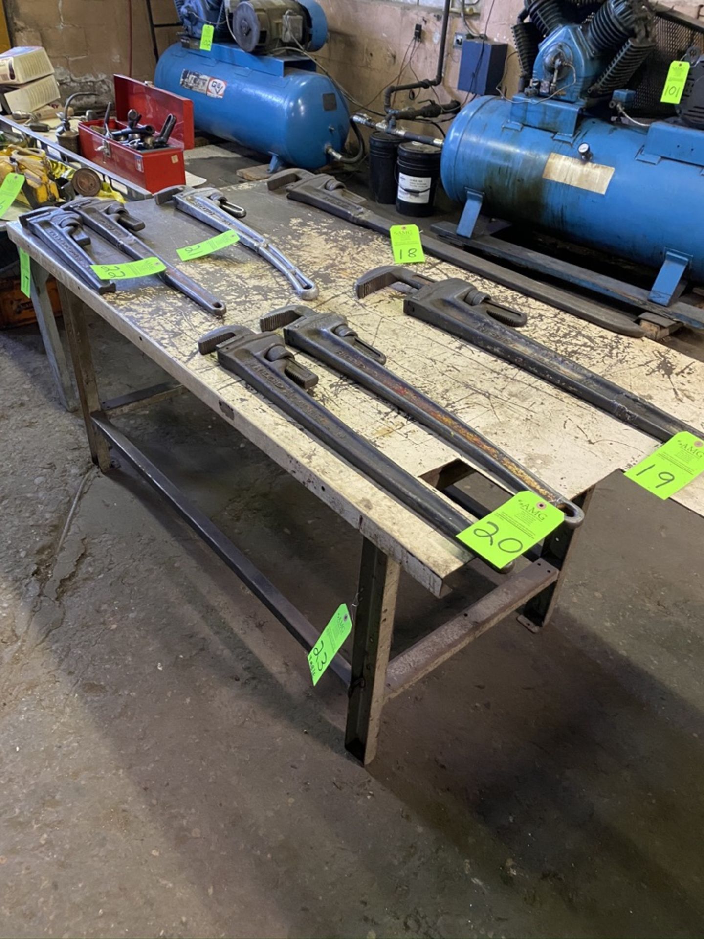 Steel metal shop table - Image 2 of 2