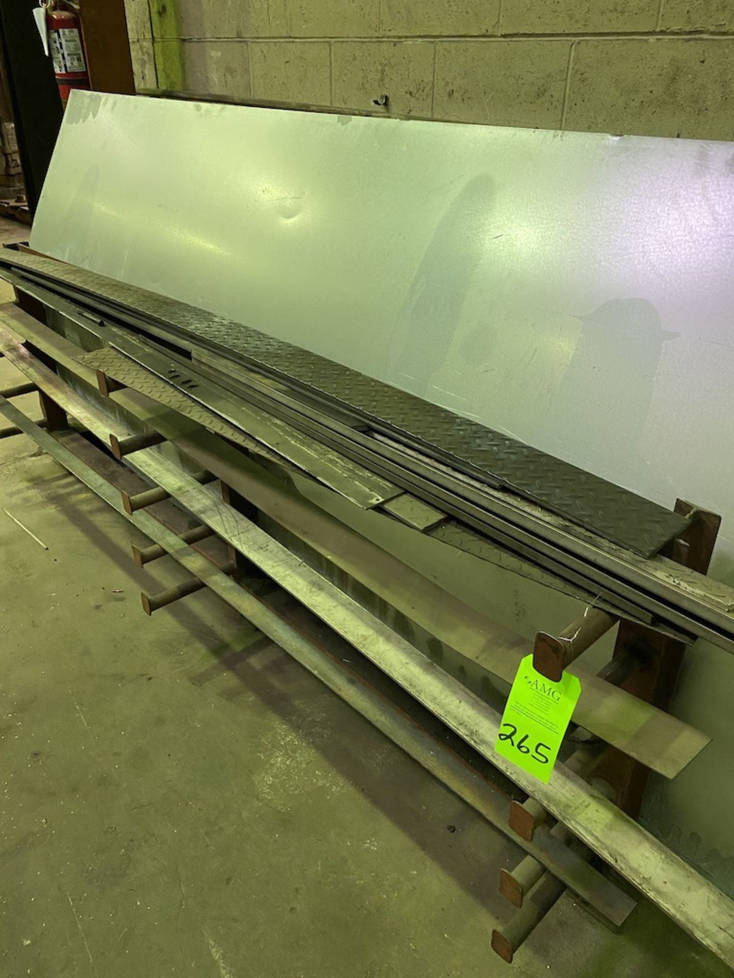 steel stock rack and contents of surplus sheet metal - Image 2 of 2