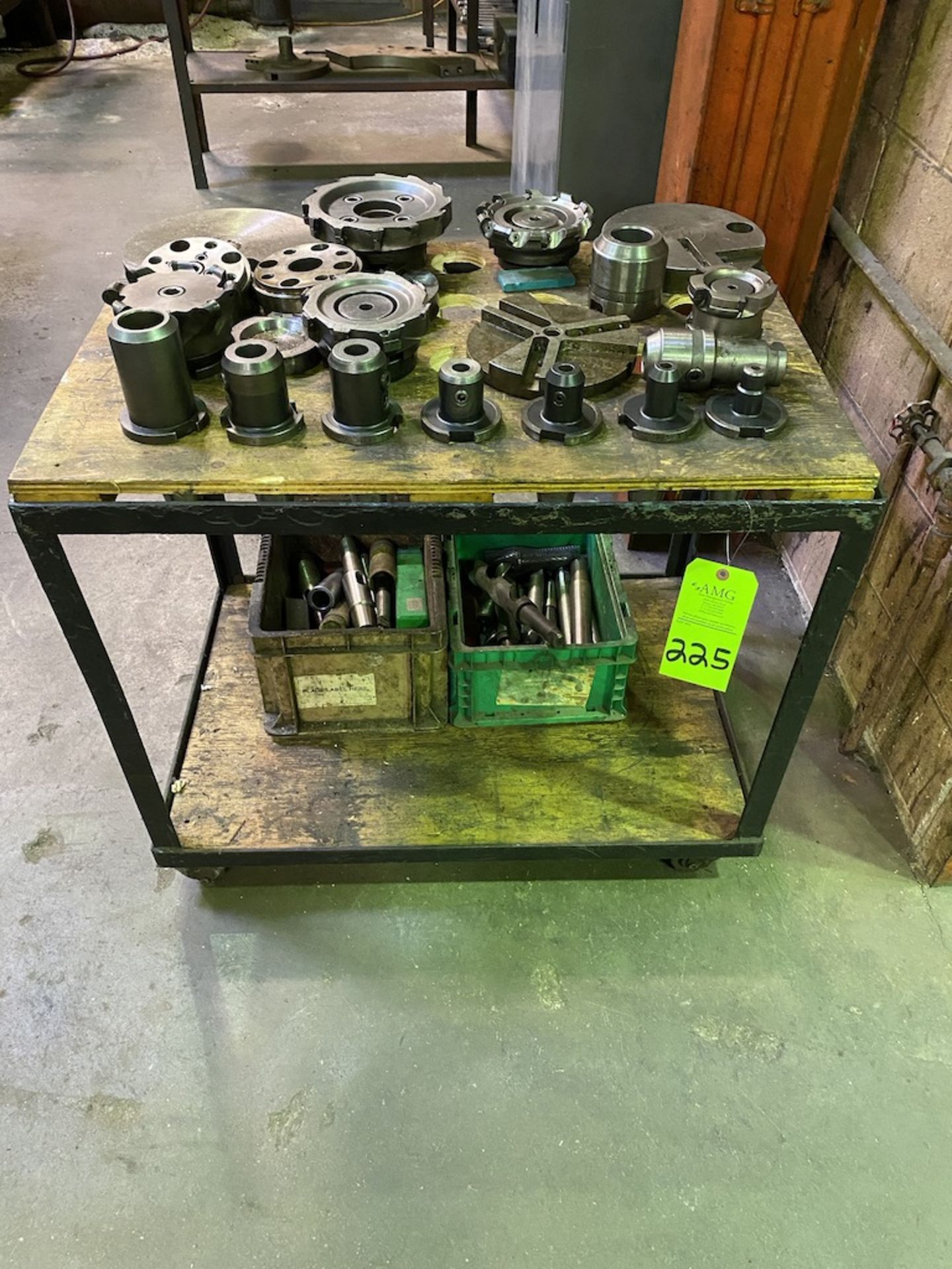 lot of boring mill tooling and table