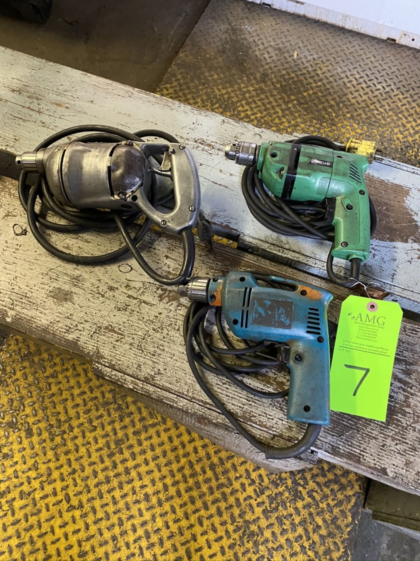 lot of (3) electric drills hand tools
