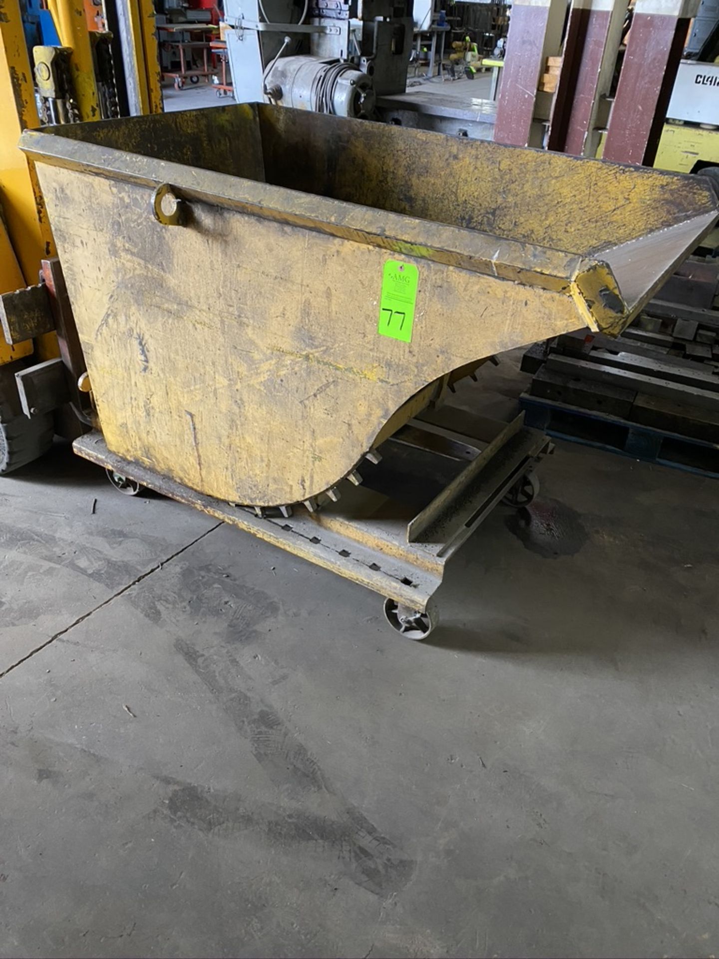 Self Dumping hopper with load of scrap. - Image 2 of 3