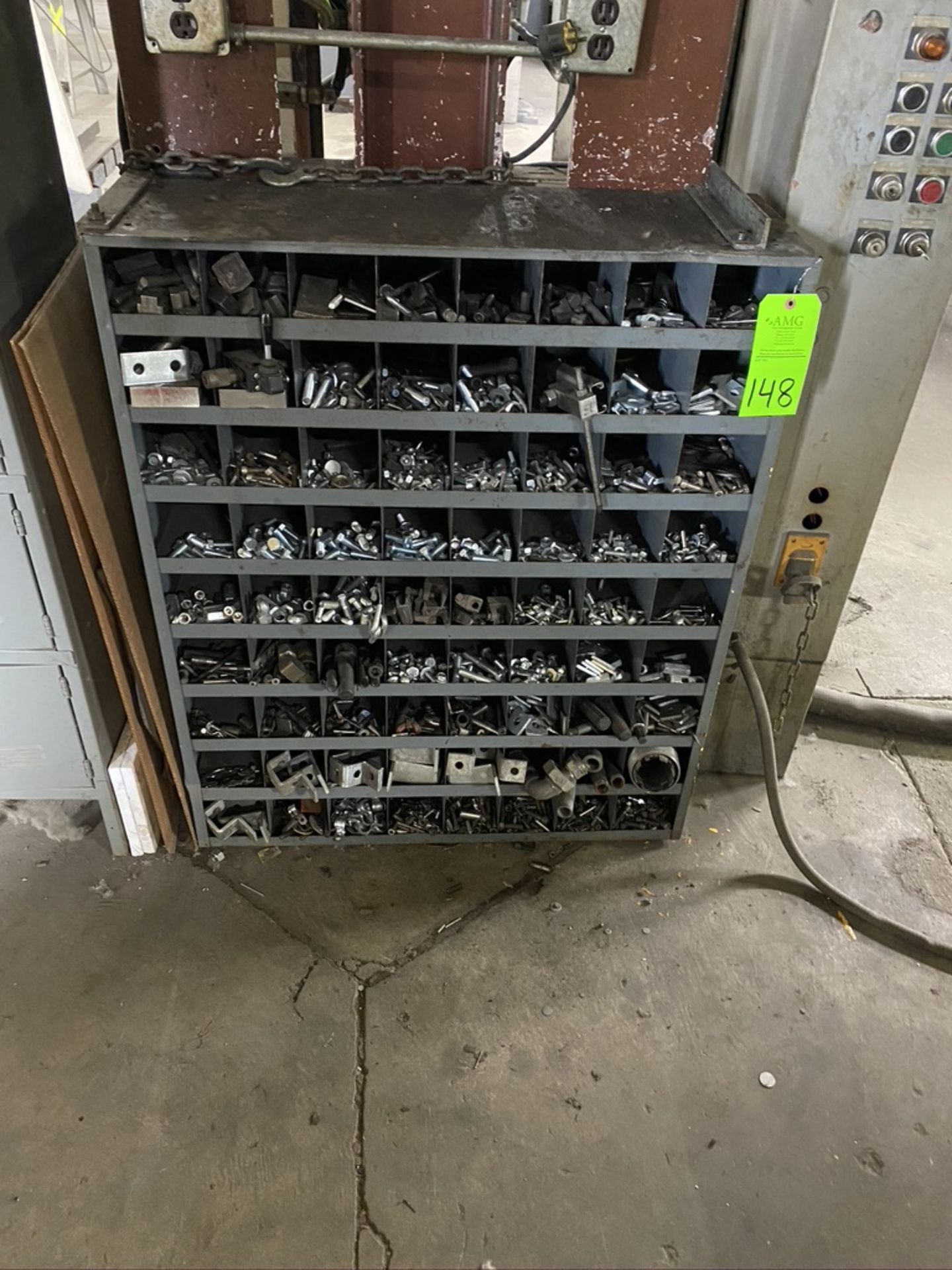 lot of parts bins and contents