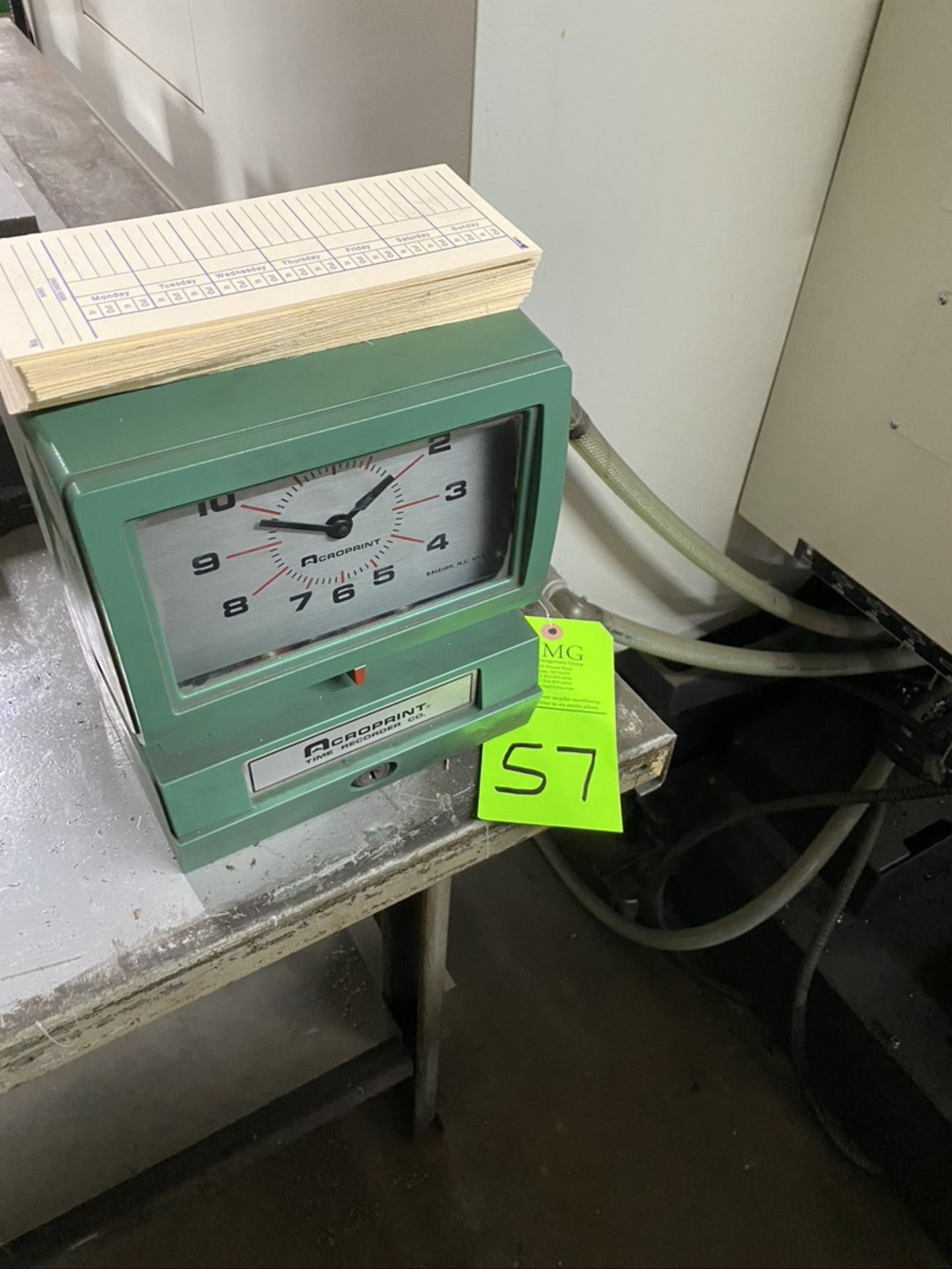 Electric time card punch