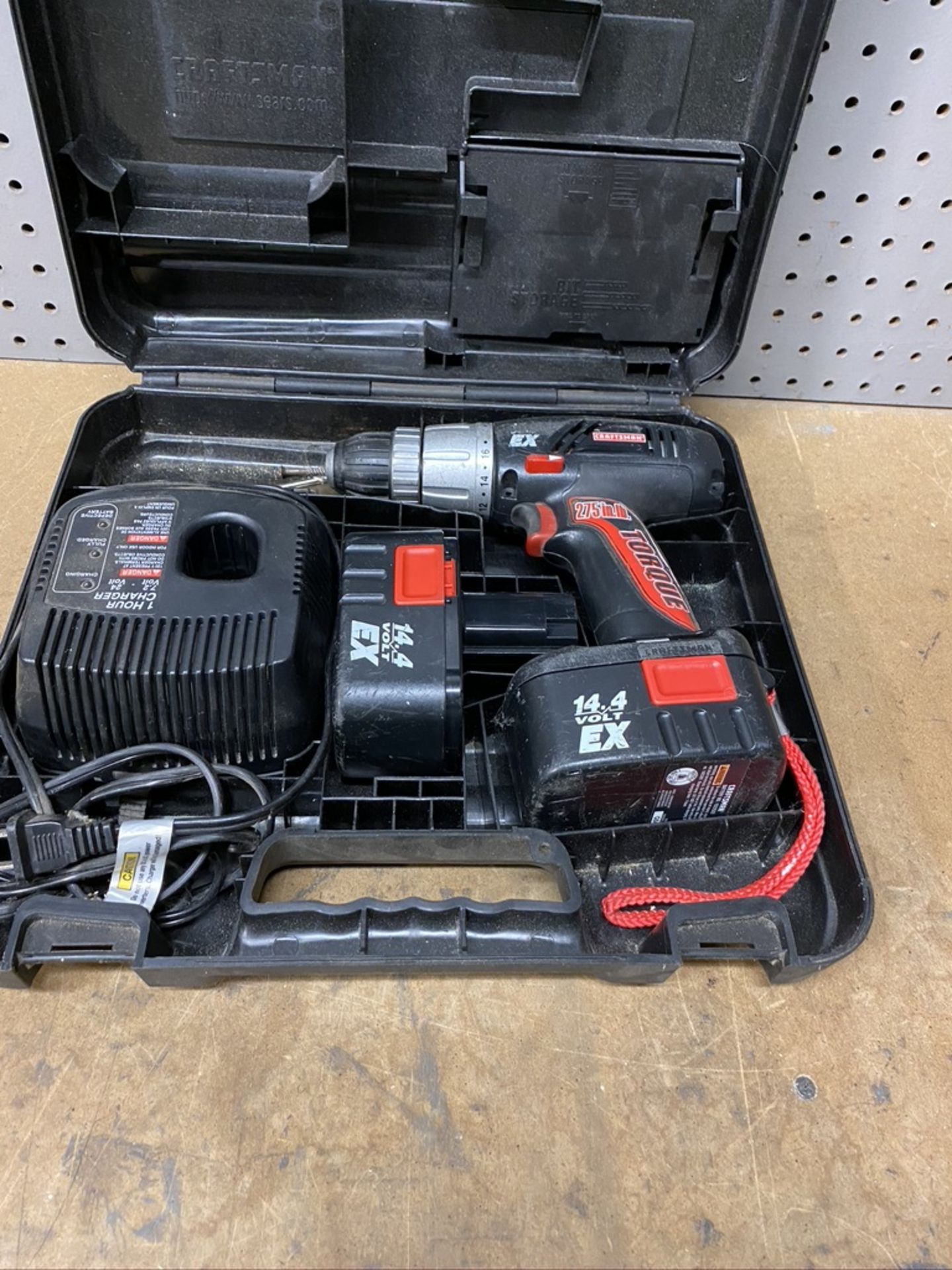 Lot of (2) Craftsman 14v battery powered cordless drill and die grinder - Image 2 of 3