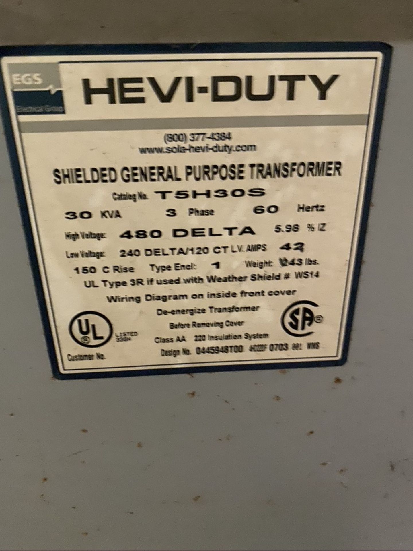 EGS heavy duty shielded General purpose transformer - Image 2 of 2