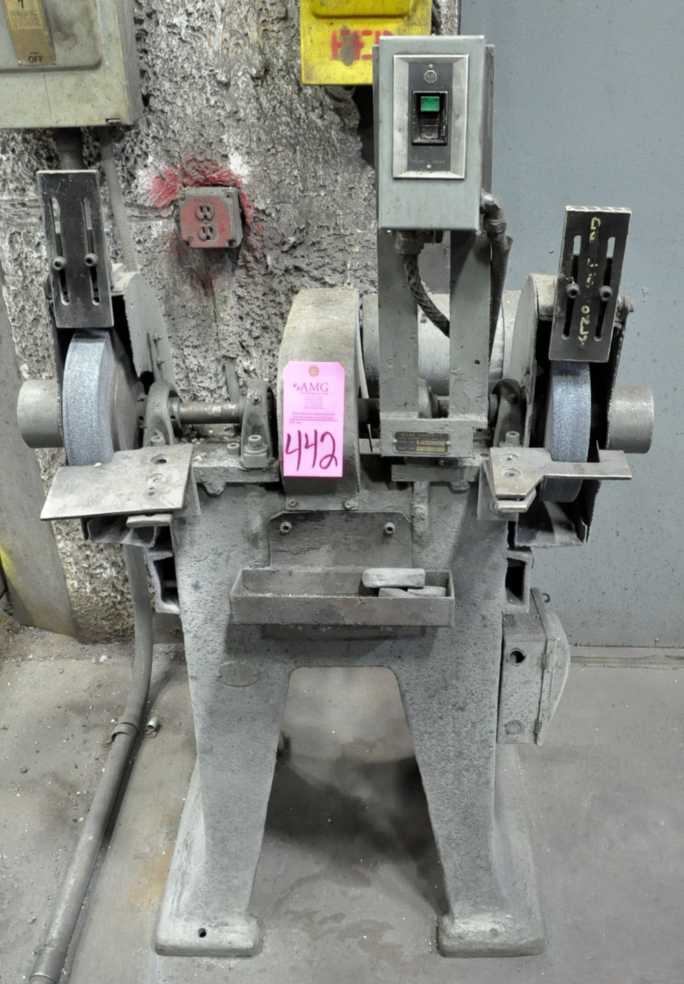 No Identifying Name 12" x Approx. 1-HP Double End Pedestal Type Grinder, (E-16), (Pink Tag)