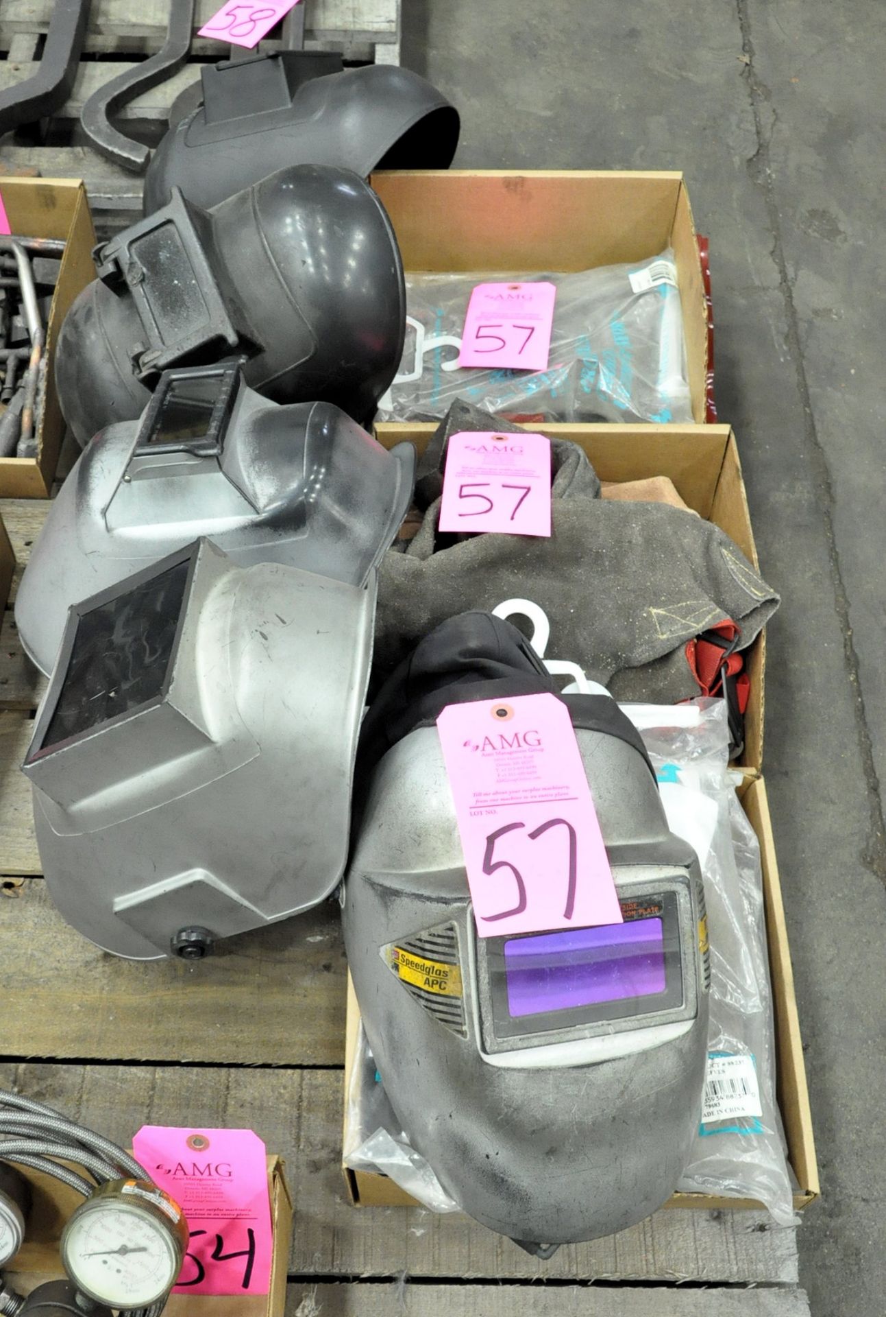 Lot-Welding Helmets, Curtains and Safety in (3) Boxes