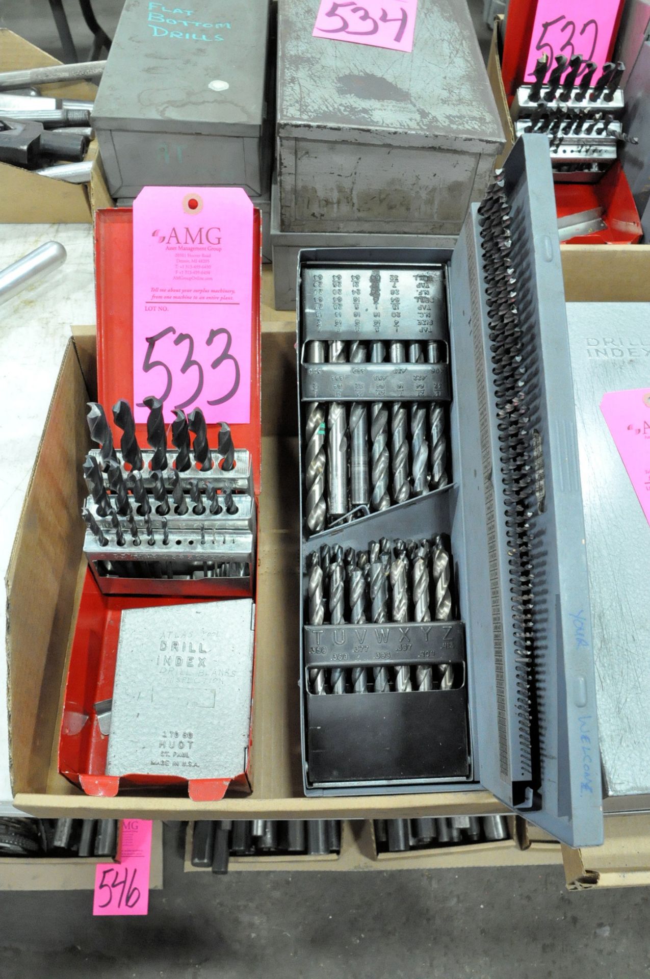 Lot-(3) Drill Indexes in (1) Box, (E-7), (Pink Tag)