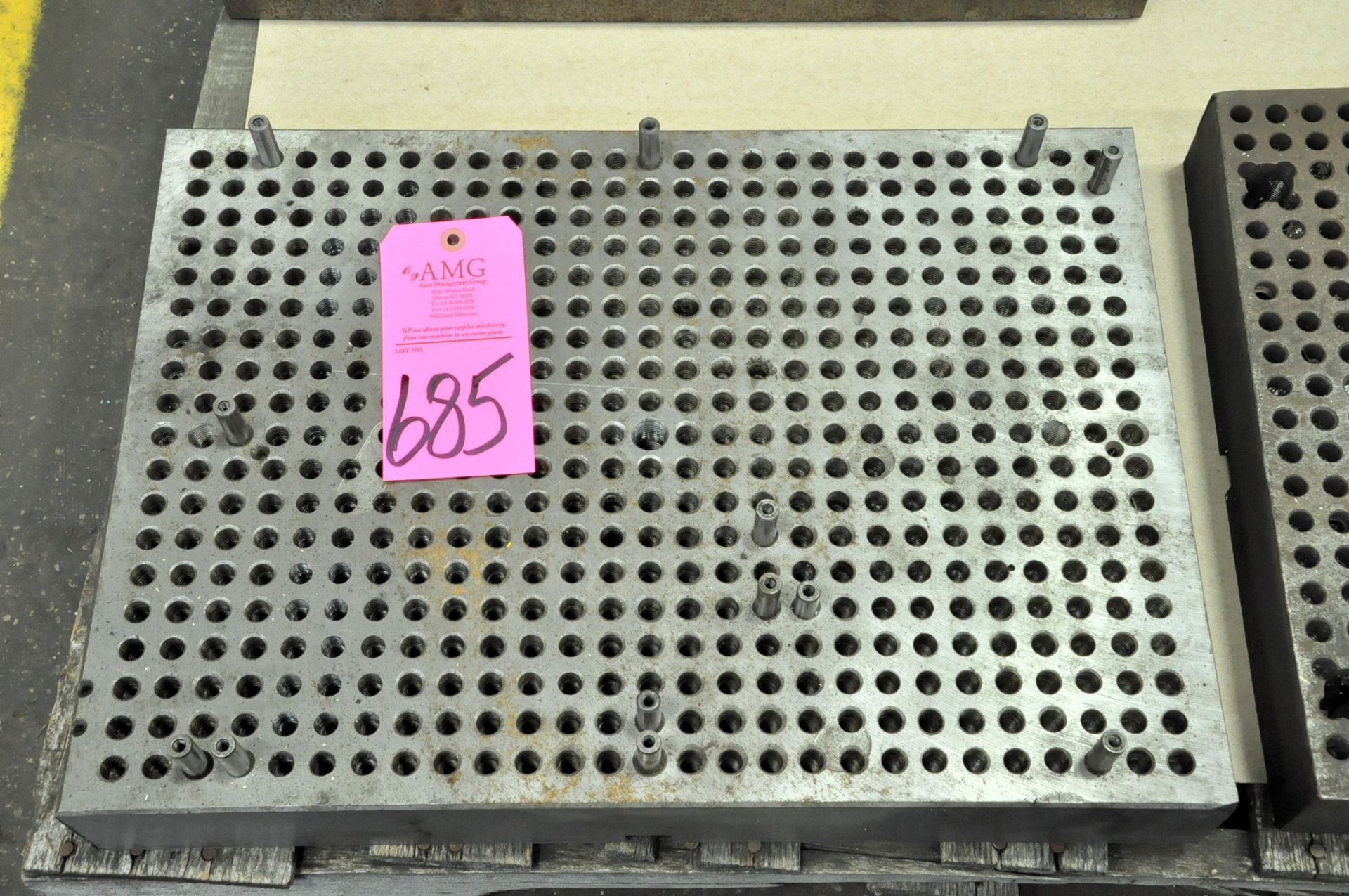 16" x 22 1/4" Drilled and Tapped Mounting Plate, (E-7), (Pink Tag)