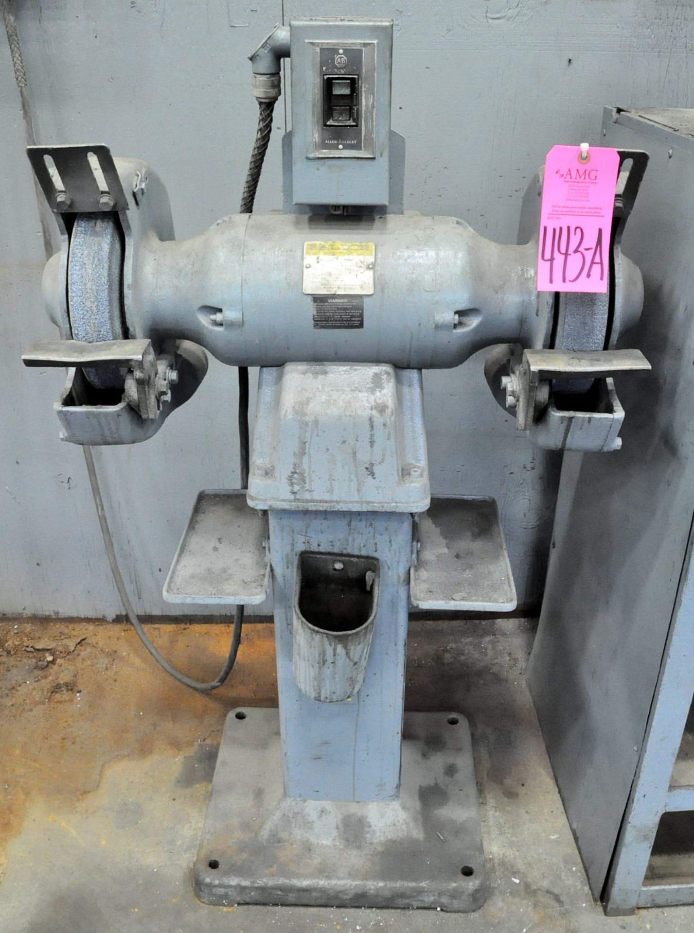 Baldor 12" x 3-HP Double End Pedestal Type Grinder, S/n P6-93, (F-19), (Pink Tag)