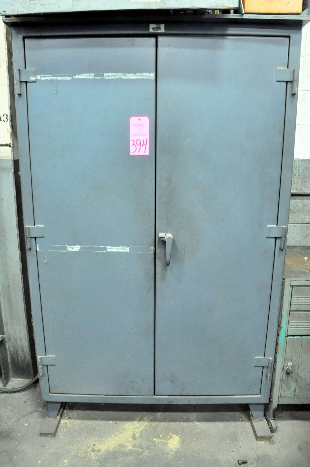 Lot-Cincinnati Chucker Tooling with Strong Hold Cabinet and (2) Stands, (Tool Room), (Pink Tag)