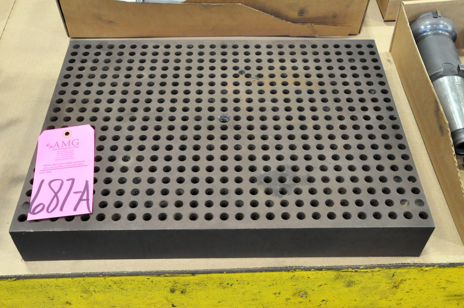 15 3/4" x 21 3/8" Drilled and Tapped Mounting Plate, (E-7), (Pink Tag)