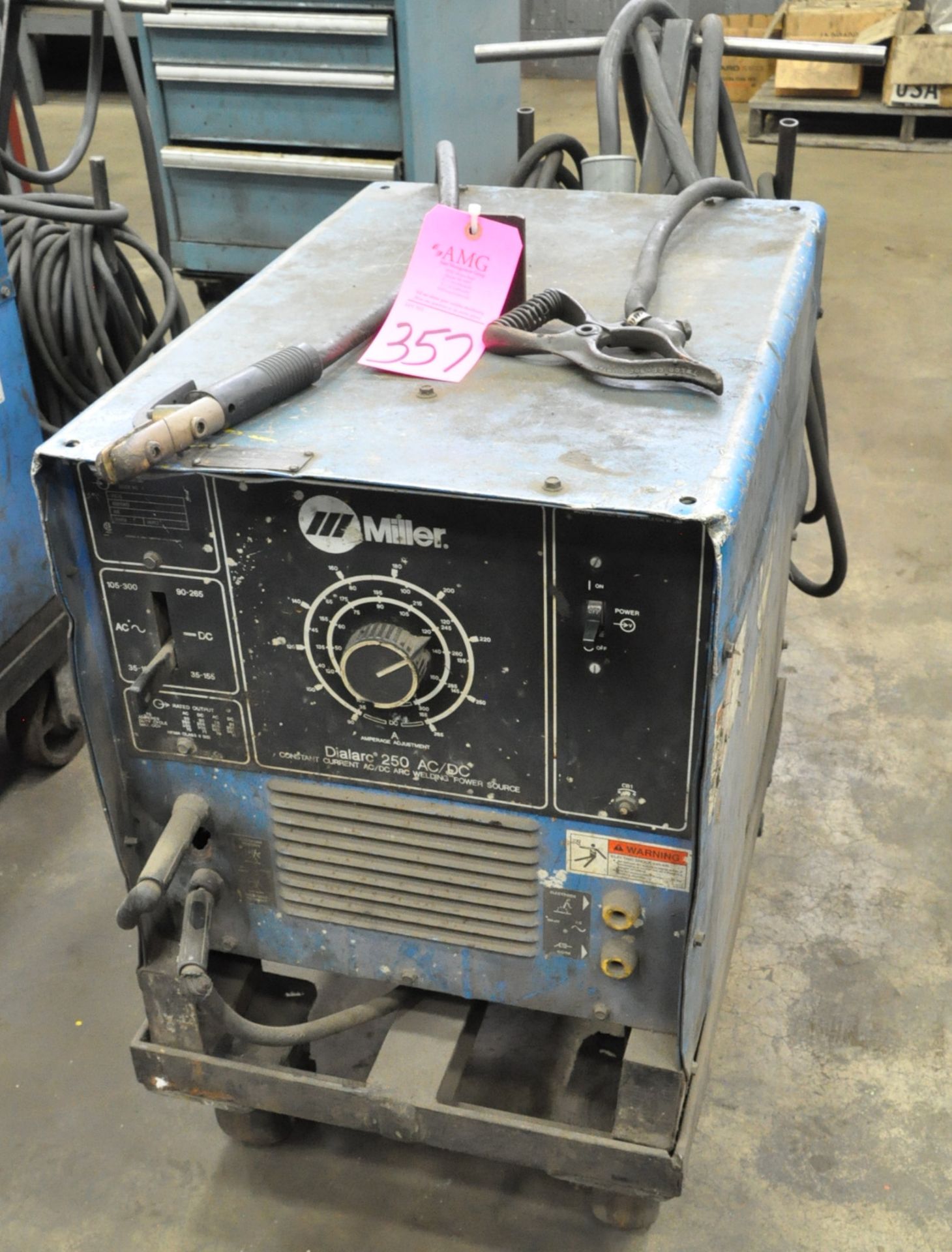 Miller Dialarc 250, 250-Amp Capacity CC AC/DC Stick Welding Power Source, S/n KA913257, with