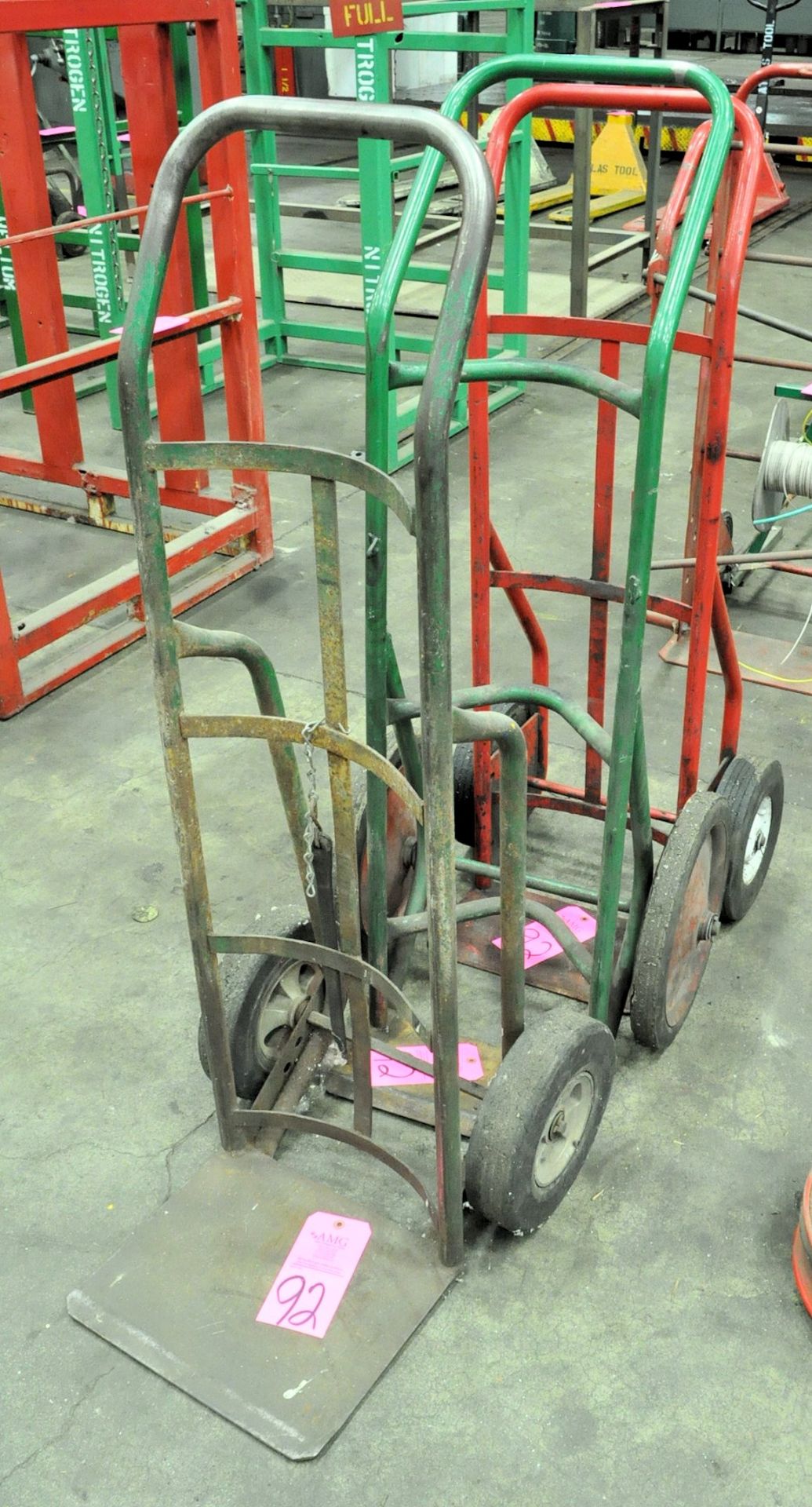 Lot-(3) 2-Wheel Tank Carts