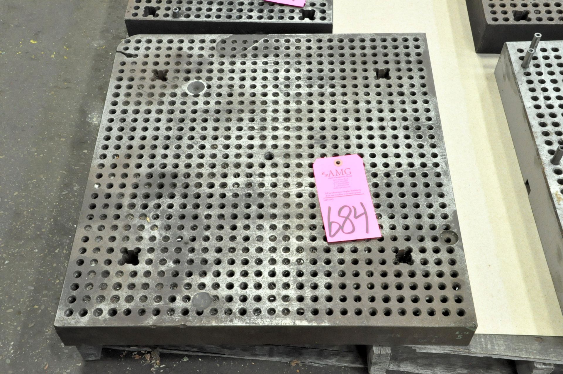 22 3/4" x 23 5/8" Drilled and Tapped Mounting Plate, (E-7), (Pink Tag)