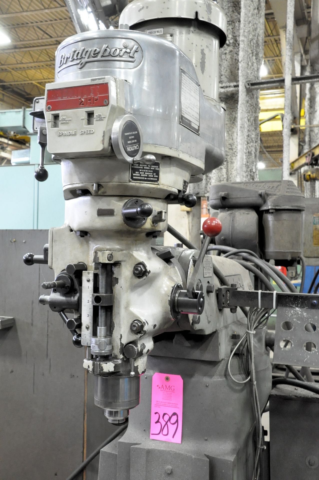 Bridgeport Series II, 2-HP Variable Speed Vertical Milling Machine, S/n 234368, with Newall DP700 - Bild 3 aus 5