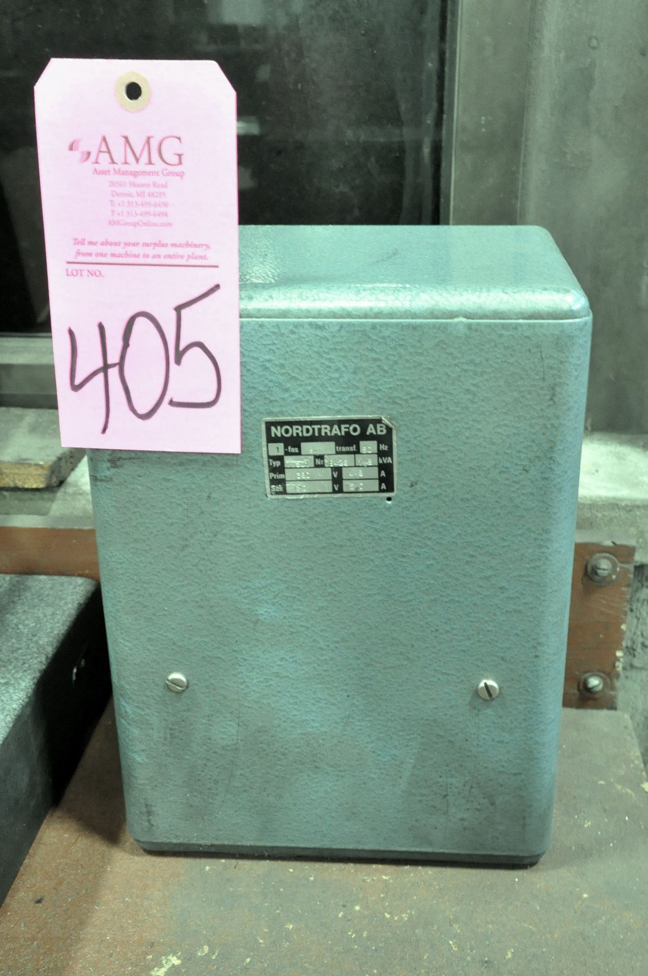 Nordtrafo AB 1.8-KVA Transformer, (Tool Room), (Pink Tag)