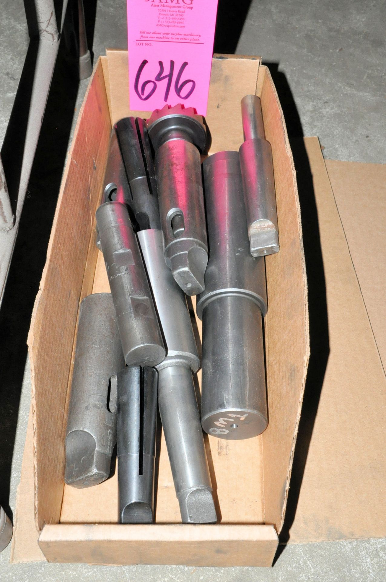 Lot-Holders in (1) Box on Floor Under (1) Table, (E-7), (Pink Tag)