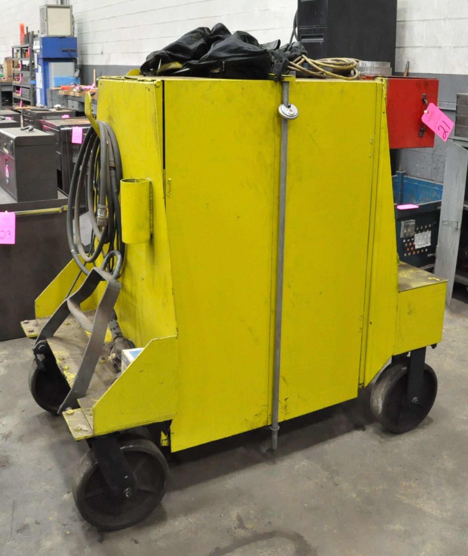 Lot-Portable Maintenance Cabinet with Cloth Slings, Chains, Eye Bolts, etc. Contents