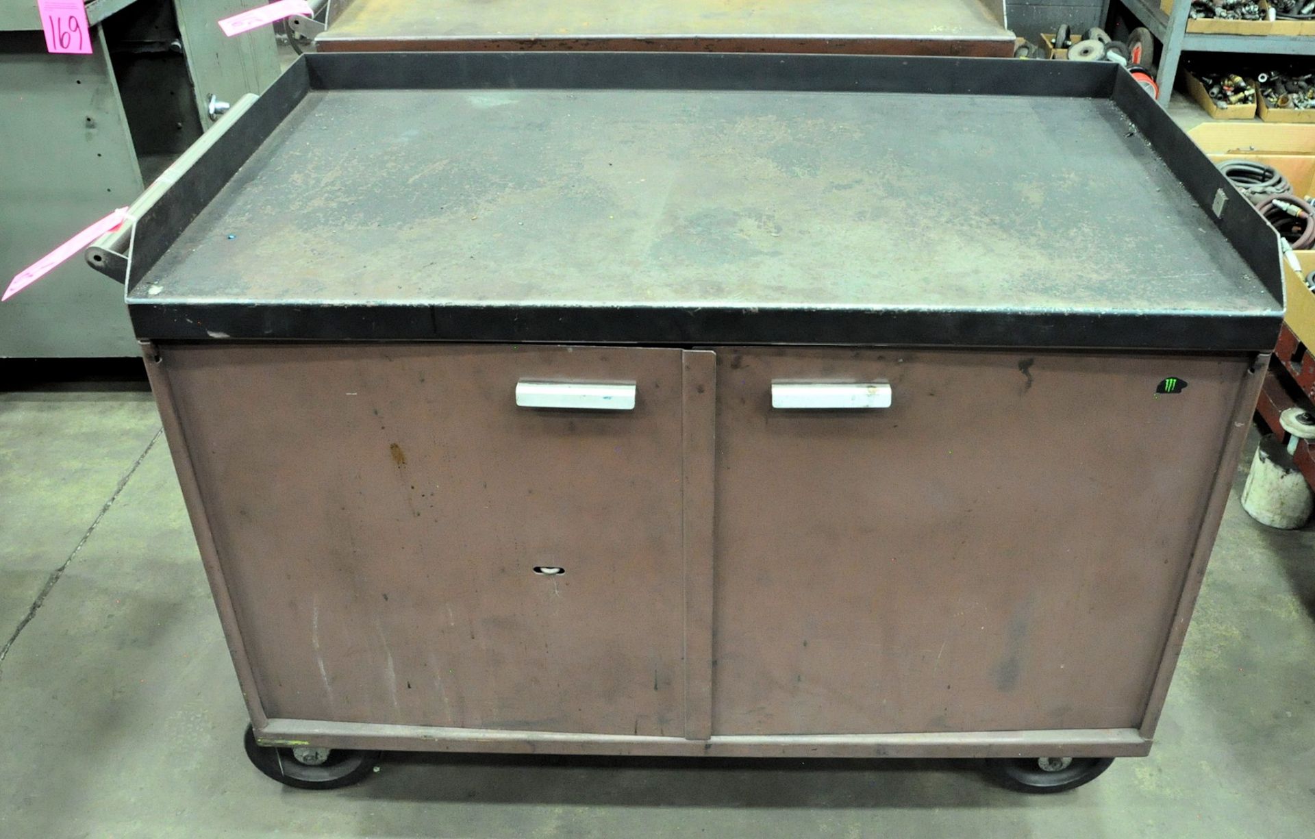 Lot-(3) 2-Door Rolling Cabinets