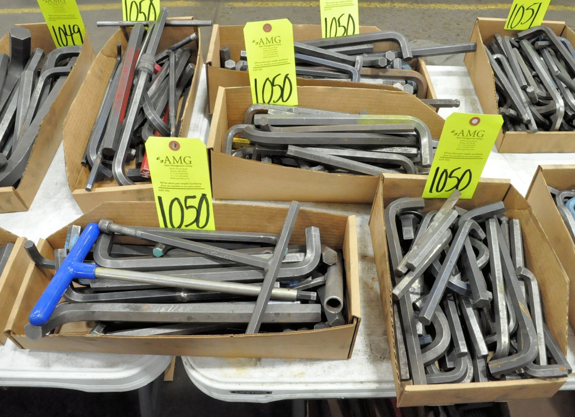 Lot-Large Allen Wrenches in (5) Boxes, (E-7), (Yellow Tag)