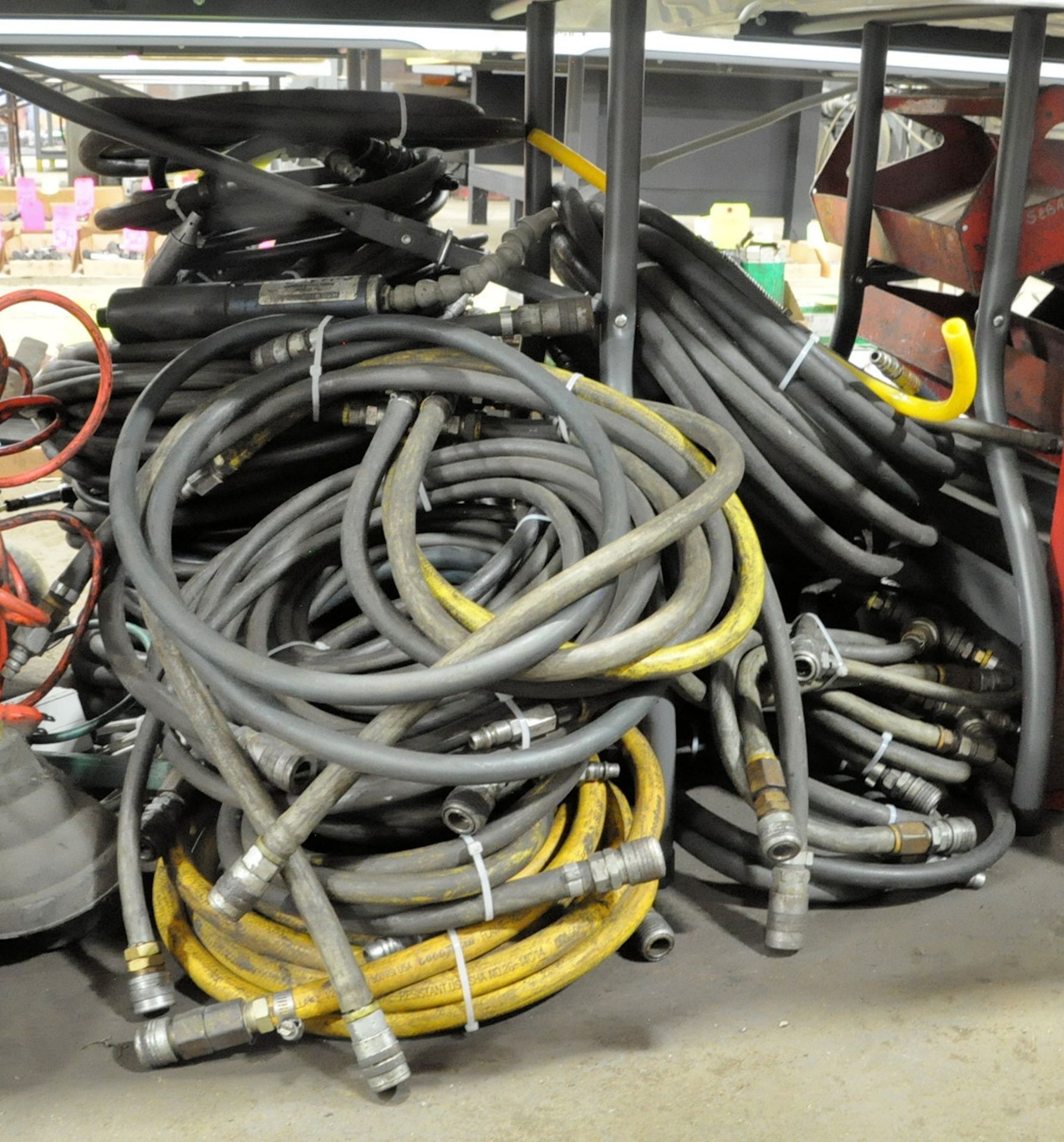 Lot-Air Hoses on Floor Under (1) Table, (E-7), (Yellow Tag) - Image 3 of 3