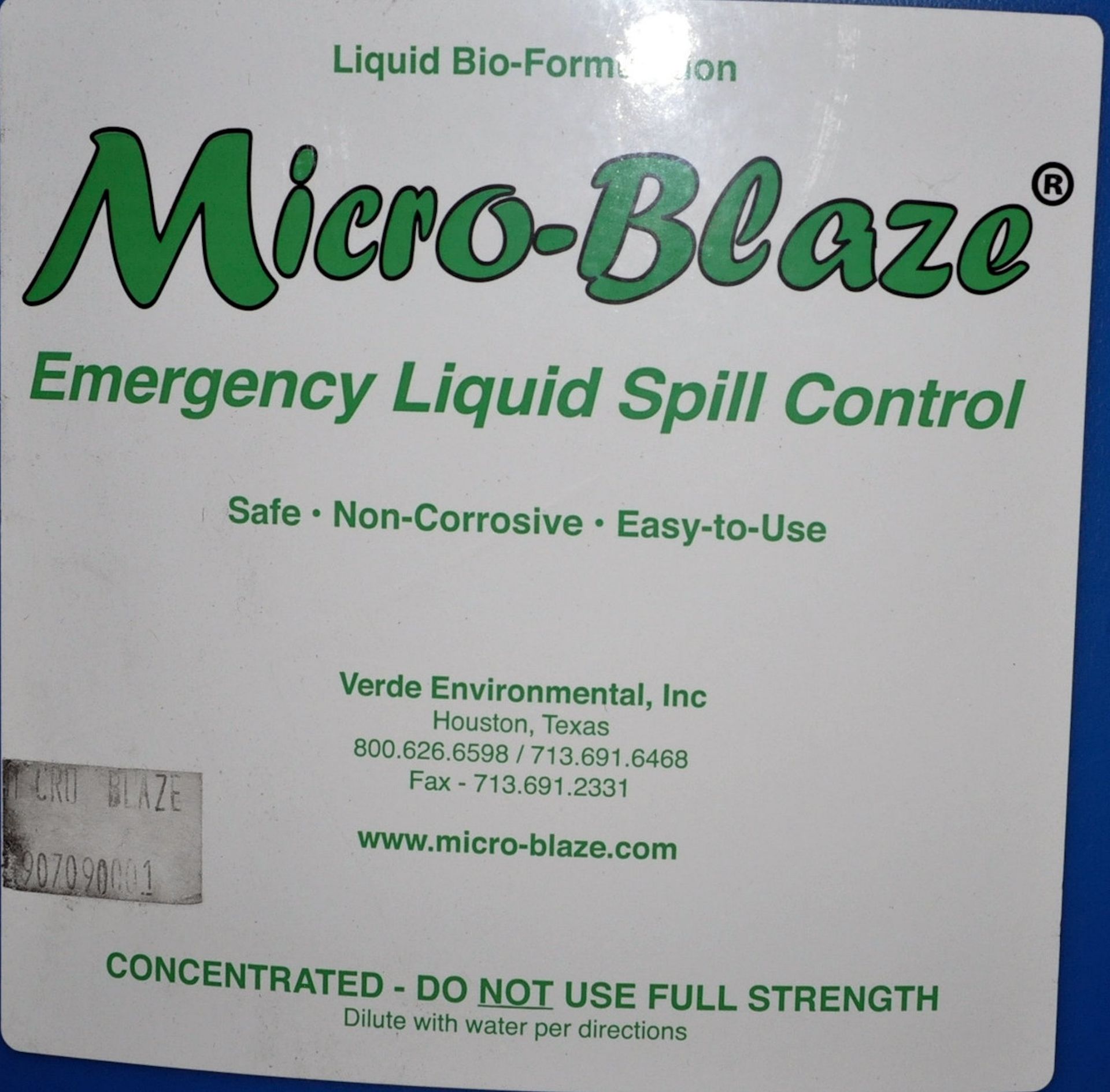 55-Gallon Drum of Micro Beaze Emergency Liquid Spill Control on (1) Pallet, (Oils Storage Building), - Image 2 of 2