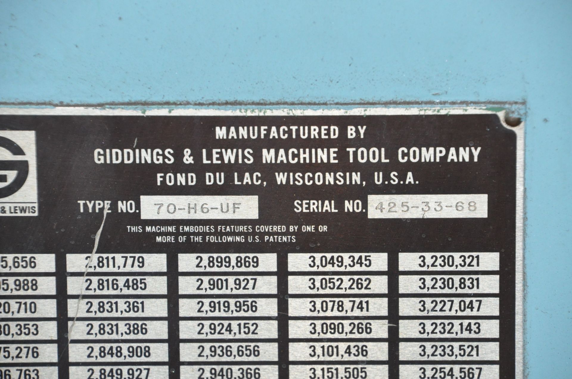 Giddings & Lewis Model 70-H6-UF, 6" Floor Type CNC Horizontal Boring Mill, S/n 425-33-68, 180" x 96" - Image 10 of 10