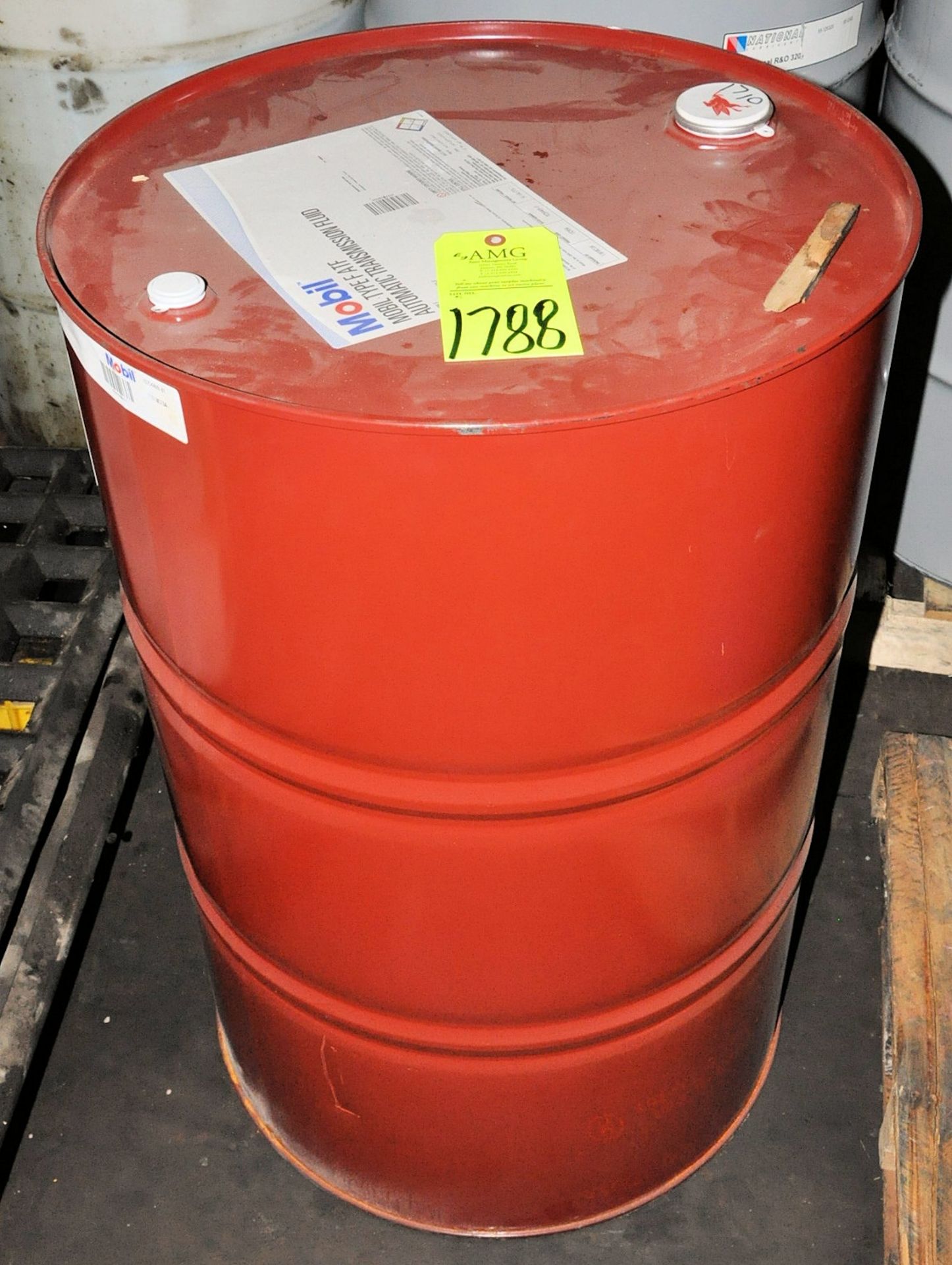 55-Gallon Drum Mobil Type F Automatic Transmission Fluid, (Oils Storage Building), (Yellow Tag)