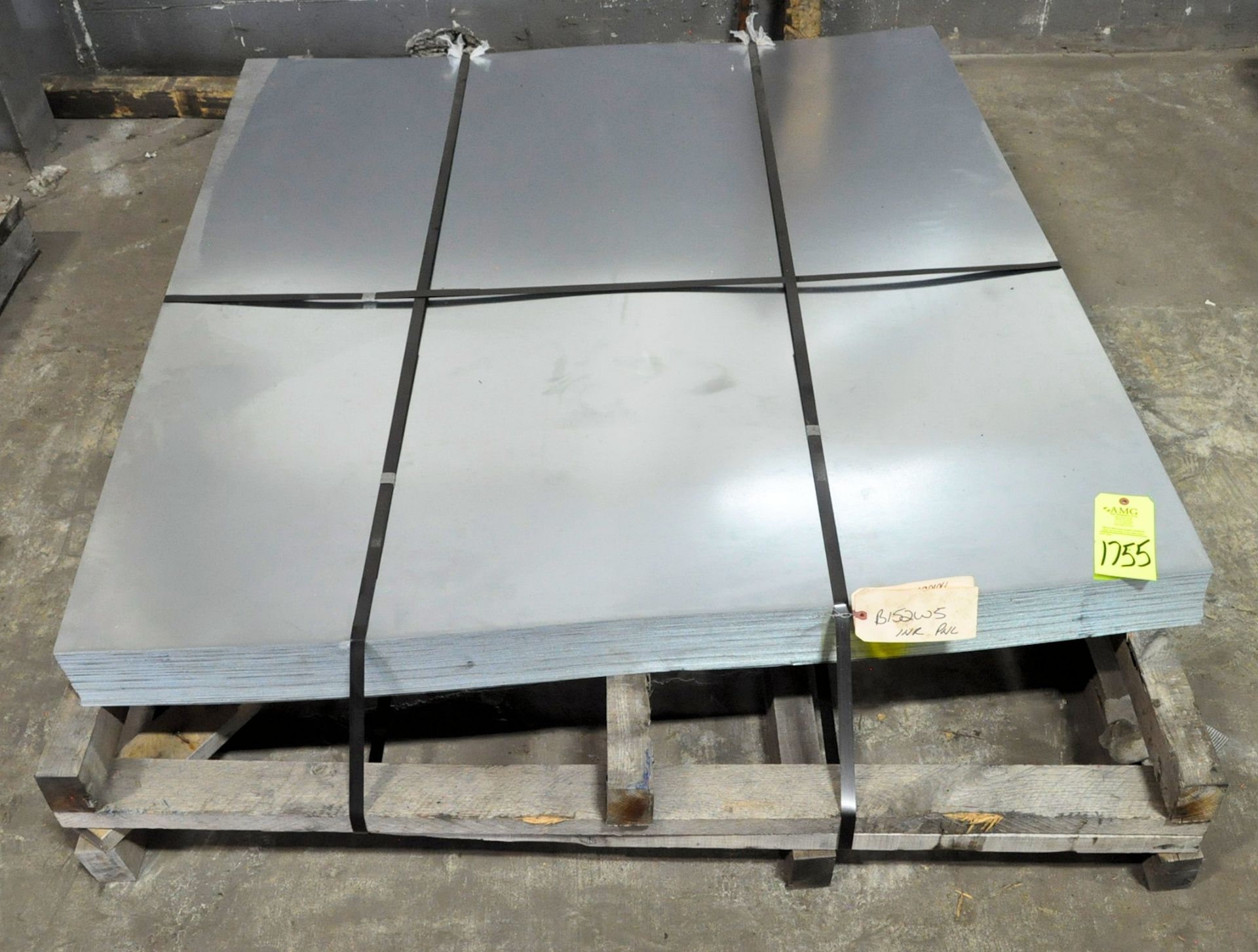 Lot-Misc. Sheet Metal Stock Cutoffs on (1) Pallet, (Warehouse Room), (Yellow Tag)