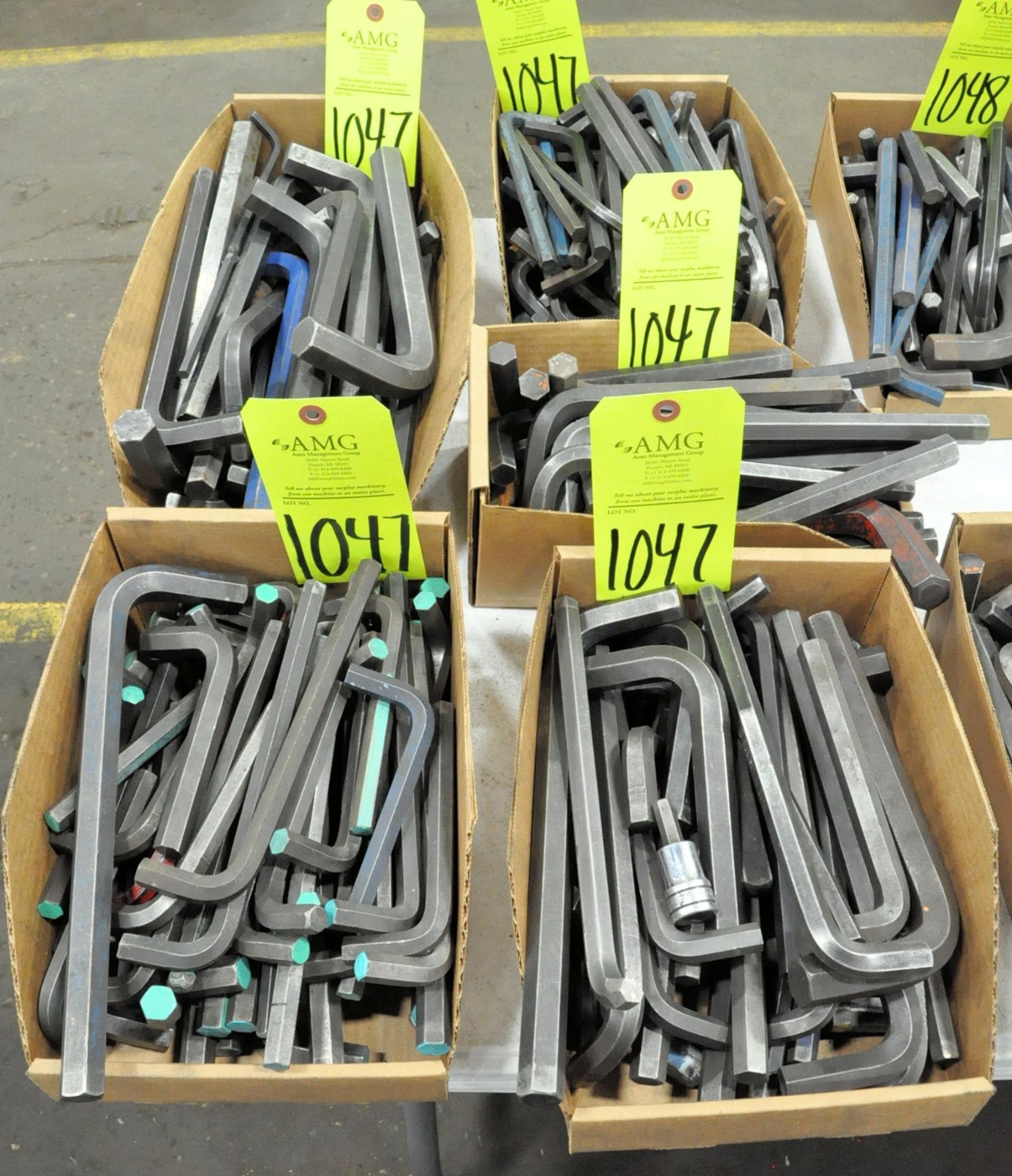 Lot-Large Allen Wrenches in (5) Boxes, (E-7), (Yellow Tag)