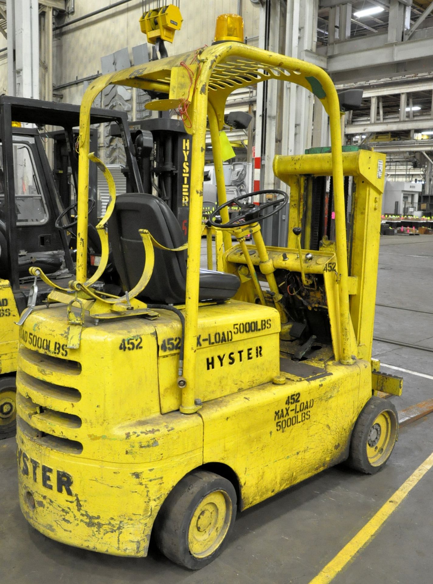 Hyster 5,000-Lbs. Capacity LP Gas Forklift Truck, S/n C2D 7859N, 151" Lift, 3-Stage Mast, 42" Long - Image 3 of 6