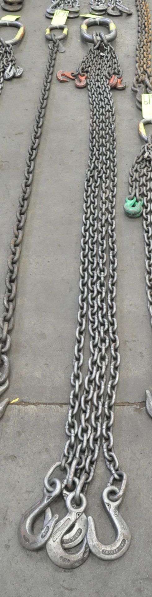 3/8" Link x 9' 6" Long 4-Hook Chain Sling with (4) Chokers), Cert Tag, (G-23), (Yellow Tag) - Image 2 of 2