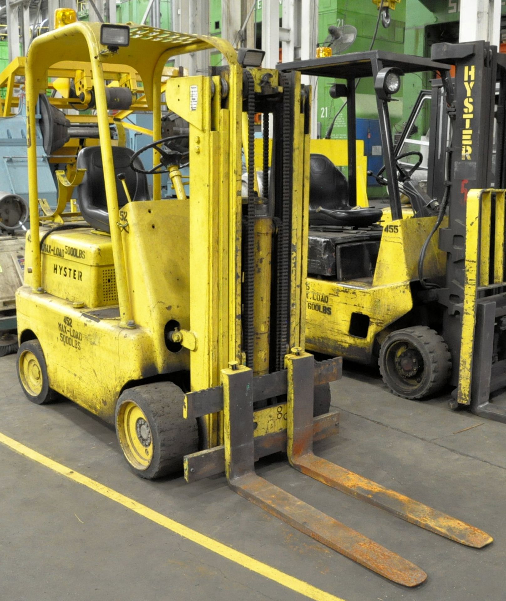 Hyster 5,000-Lbs. Capacity LP Gas Forklift Truck, S/n C2D 7859N, 151" Lift, 3-Stage Mast, 42" Long - Image 2 of 6