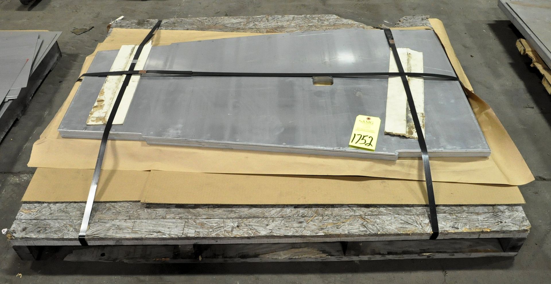 Lot-Misc. Sheet Metal Stock Cutoffs on (1) Pallet, (Warehouse Room), (Yellow Tag)