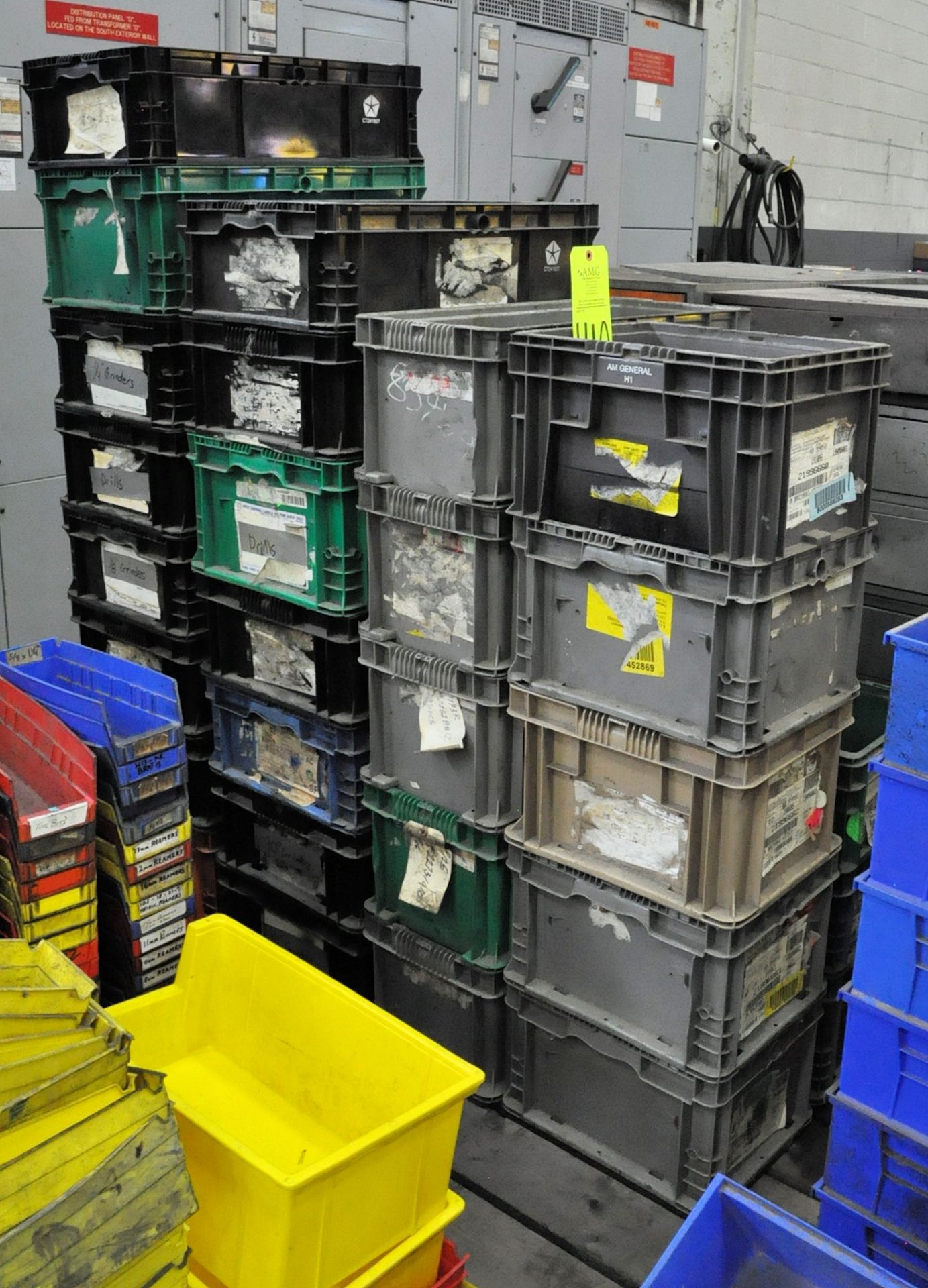 Lot-Plastic Crates in (1) Group, (G-14), (Yellow Tag)