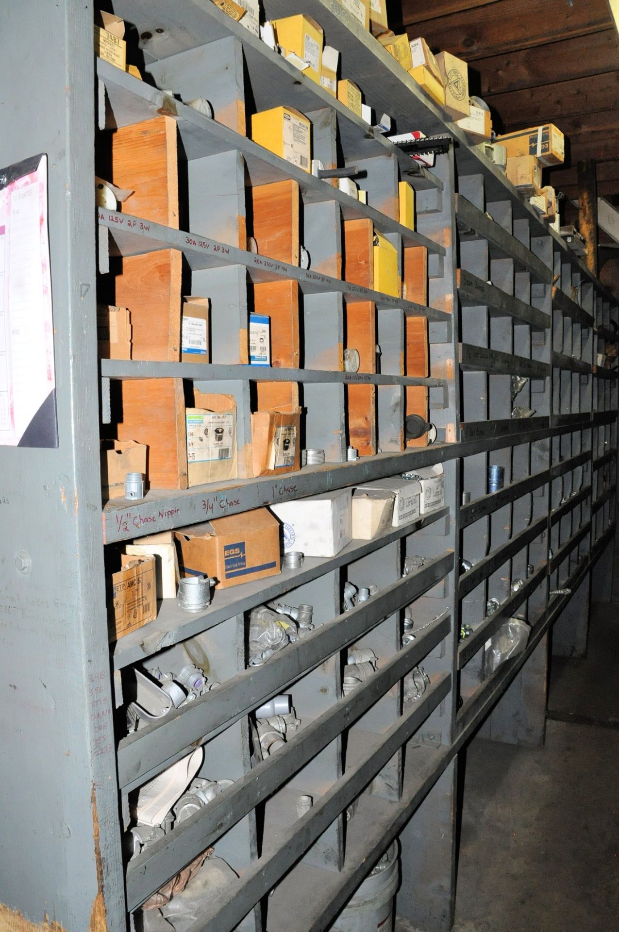 Lot-Electrical Maintenance with Shelving and Desk in Back Storeroom of Electrical Crib, (Pattern - Image 6 of 42