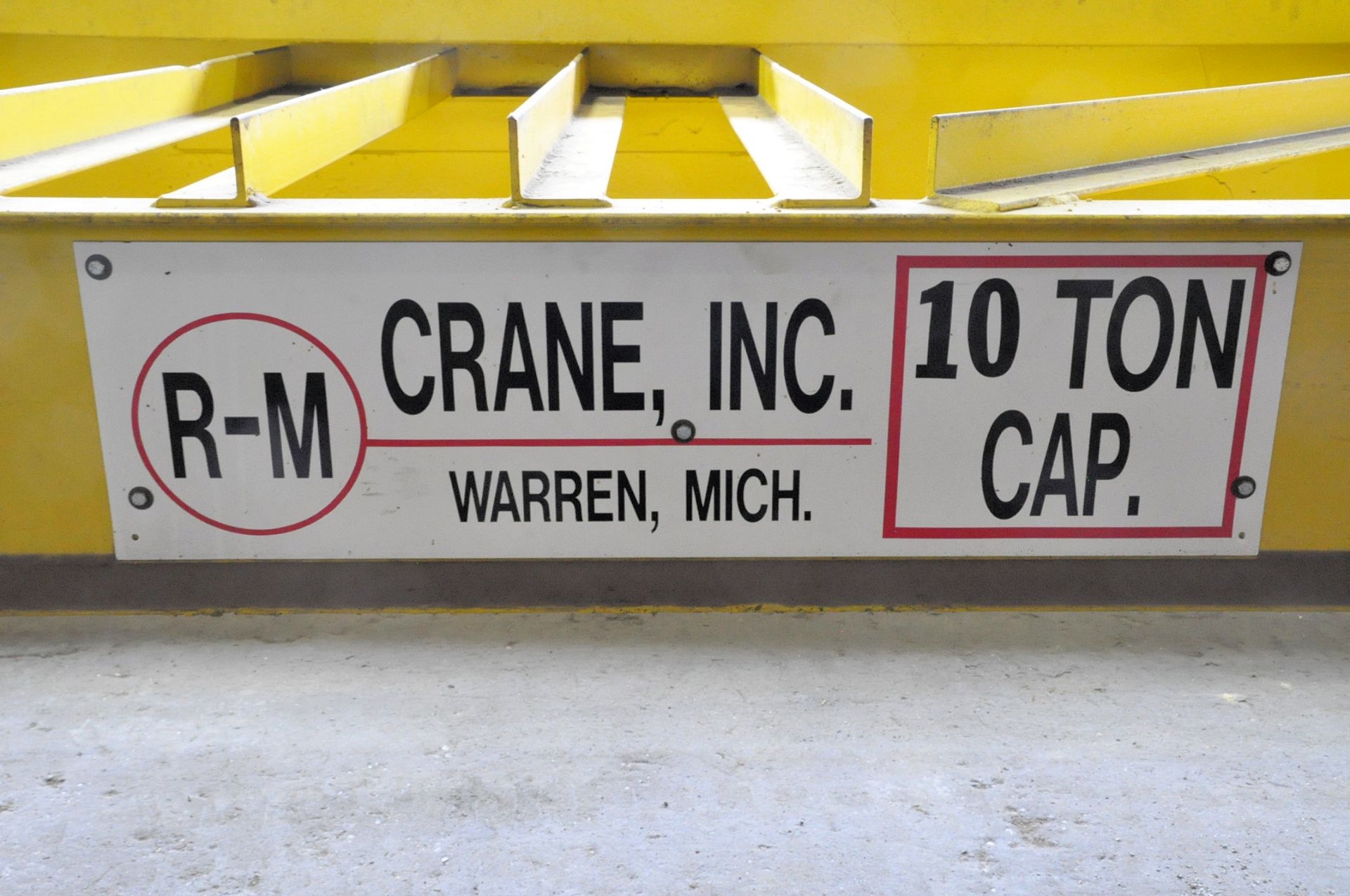 R-M Crane Inc.10-Ton Capacity Double Girder, Underslung 6-Way Pendant Controlled Traveling - Bild 6 aus 7