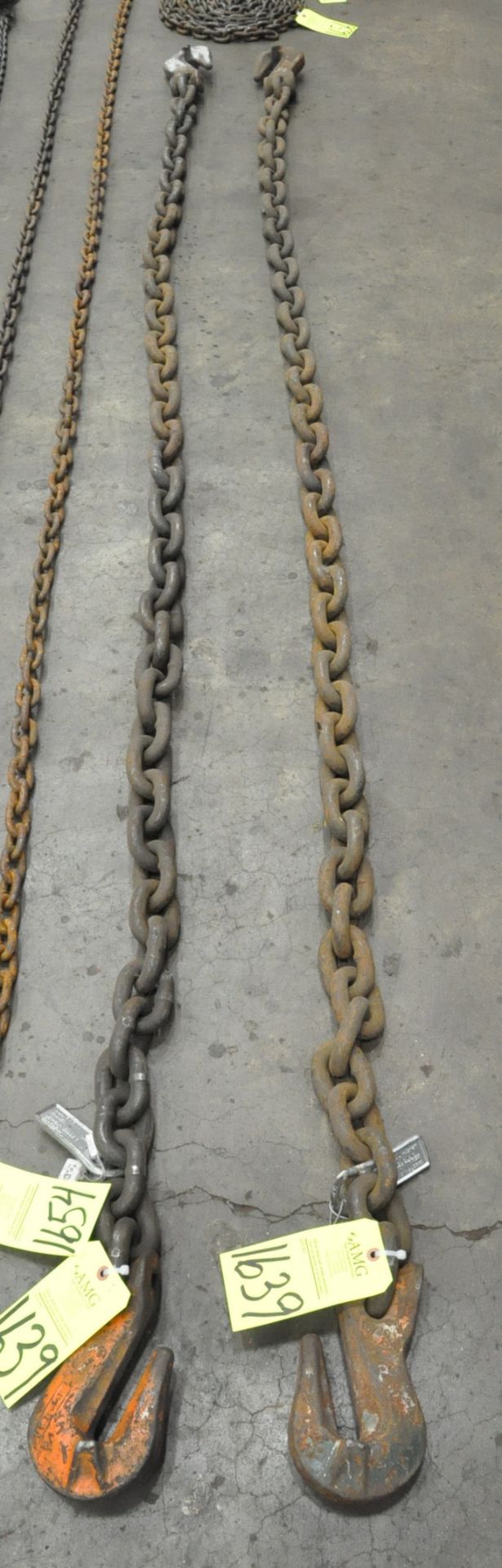 Lot-(2) 3/4" Link x 10' Long 2-Hook Chain, Cert Tag, (G-24), (Yellow Tag)
