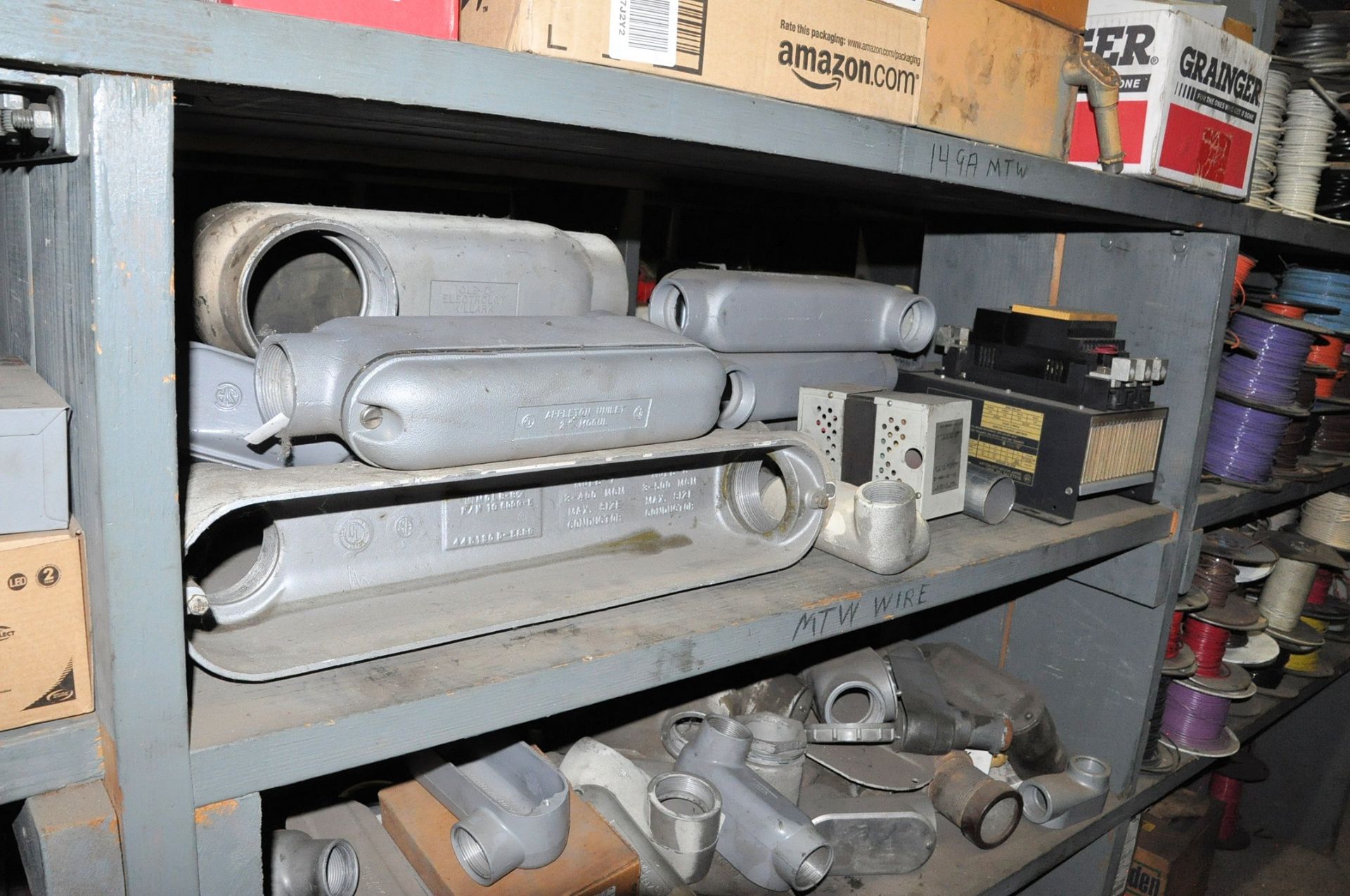 Lot-Electrical Maintenance with Shelving and Desk in Back Storeroom of Electrical Crib, (Pattern - Image 14 of 42