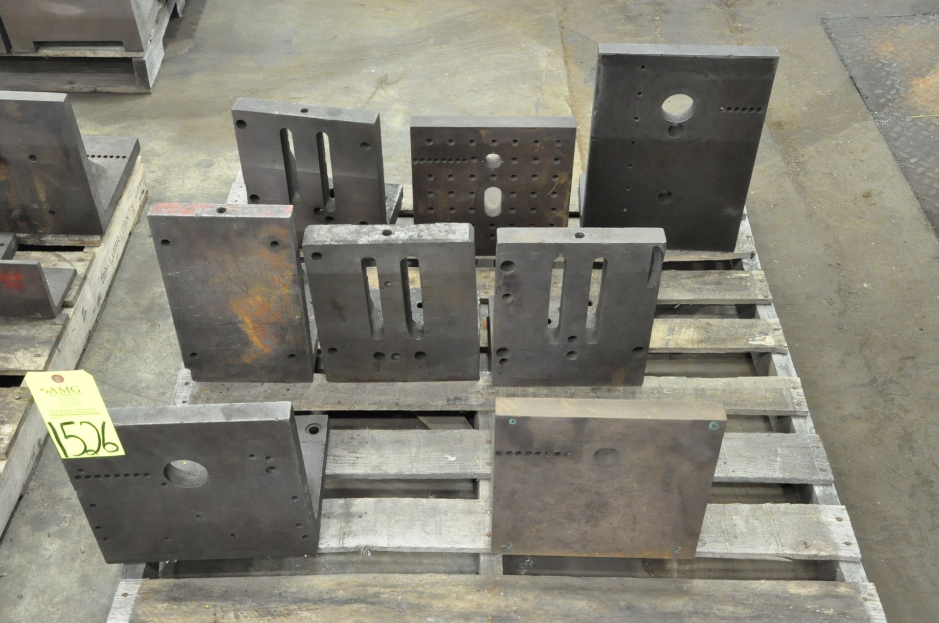 Lot-Various Angle Plates on (1) Pallet, (F-19), (Yellow Tag)
