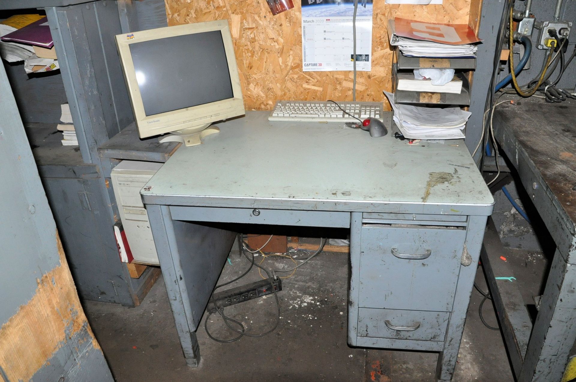 Lot-Electrical Maintenance with Shelving and Desk in Back Storeroom of Electrical Crib, (Pattern - Image 10 of 42