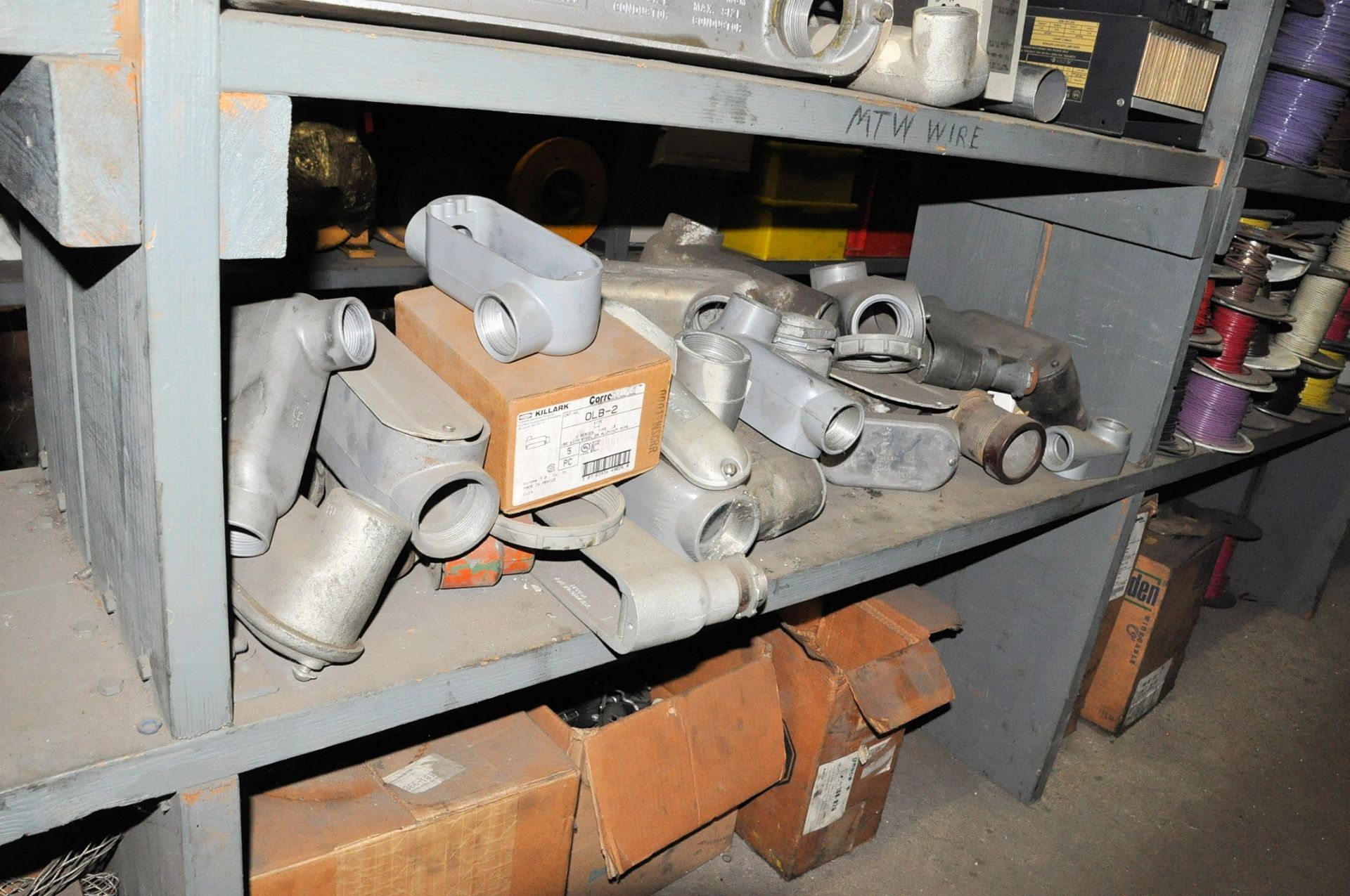 Lot-Electrical Maintenance with Shelving and Desk in Back Storeroom of Electrical Crib, (Pattern - Image 15 of 42