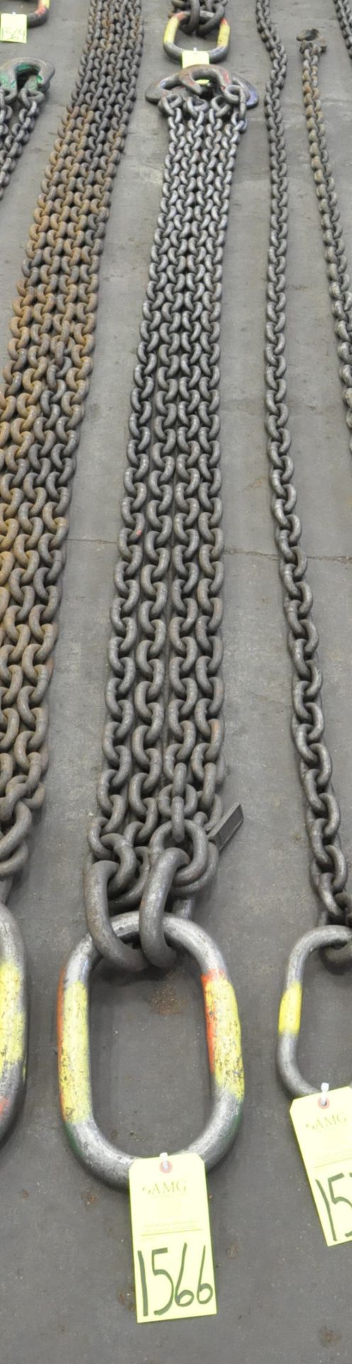 5/8" Link x 10' 6" Long 4-Hook Chain Sling, Cert Tag, (G-19), Yellow Tag)