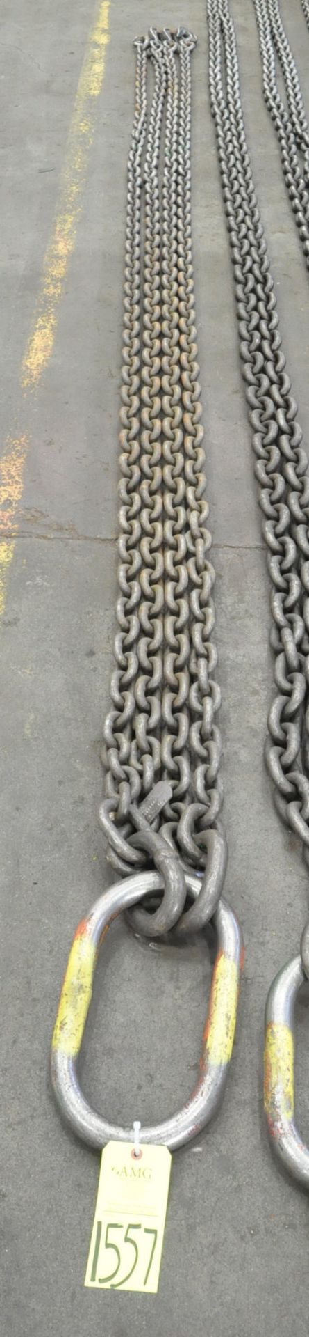5/8" Link x 16' 6" Long 4-Hook Chain Sling, Cert Tag, (G-19), (Yellow Tag)