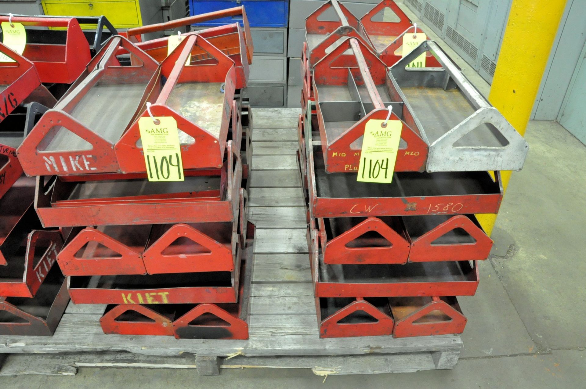 Lot-Tool Tote Trays in (3) Stacks, (G-14), (Yellow Tag)