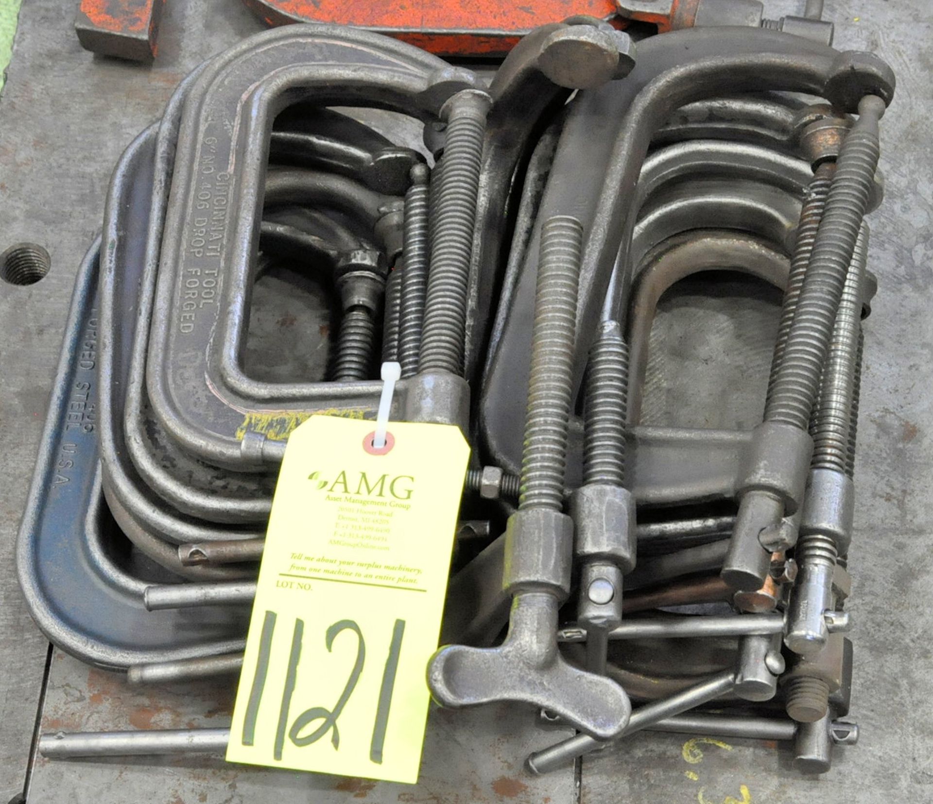 Lot-6" C-Clamps in (2) Stacks, (G-15), (Yellow Tag)