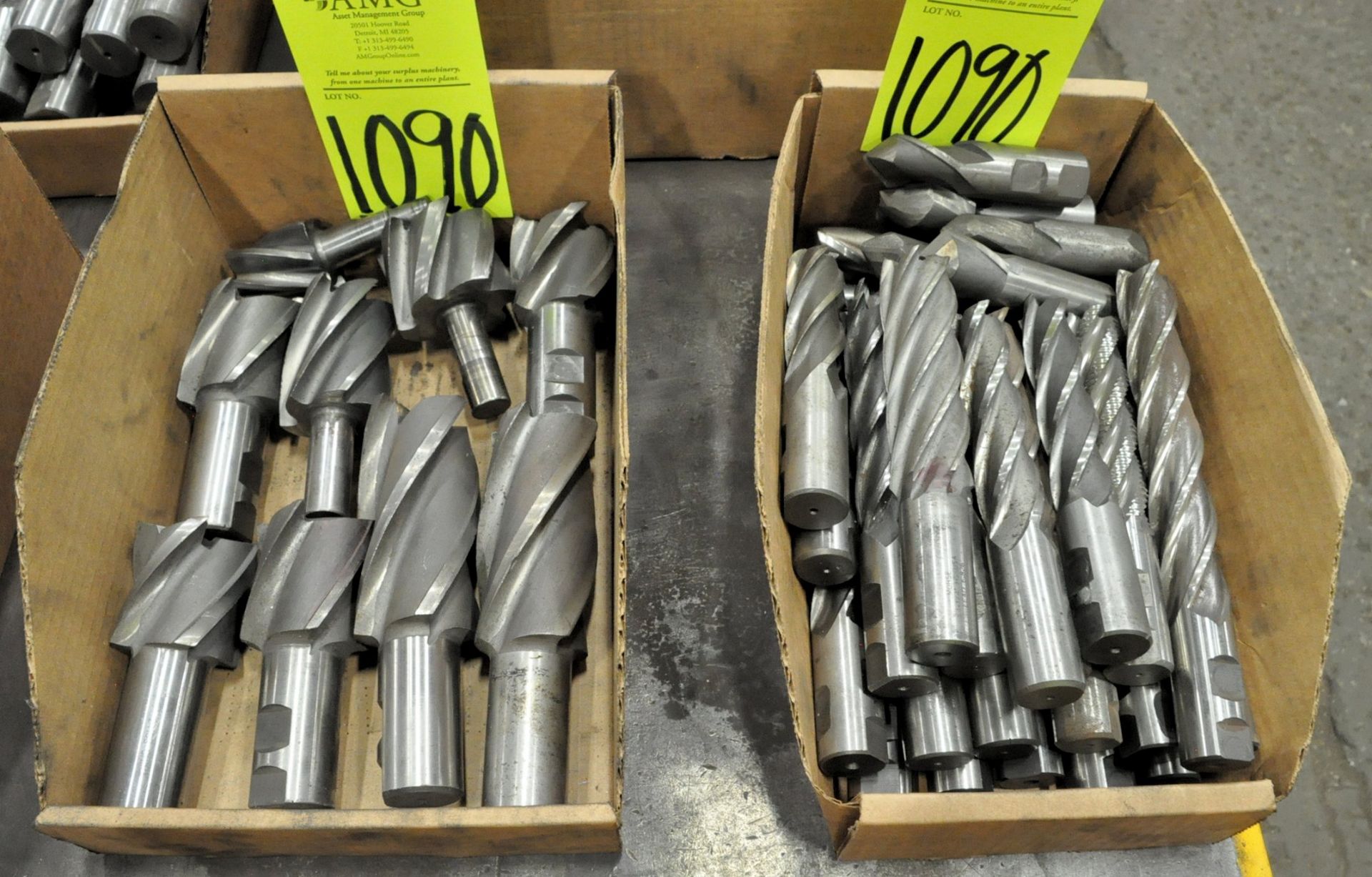 Lot-Single End Mills in (3) Boxes, (E-7), (Yellow Tag)